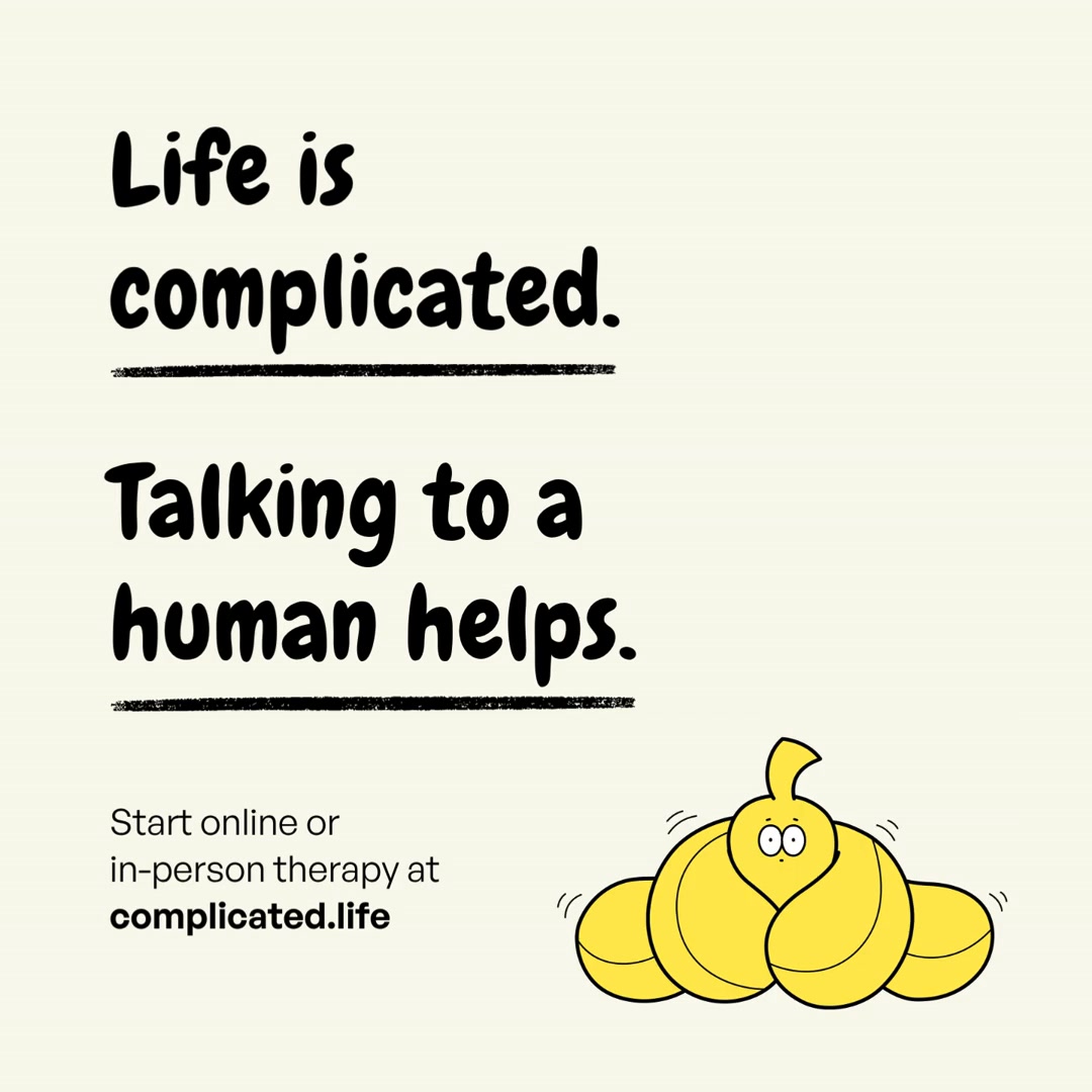 complicated.life Facebook ad: Therapy made simple.