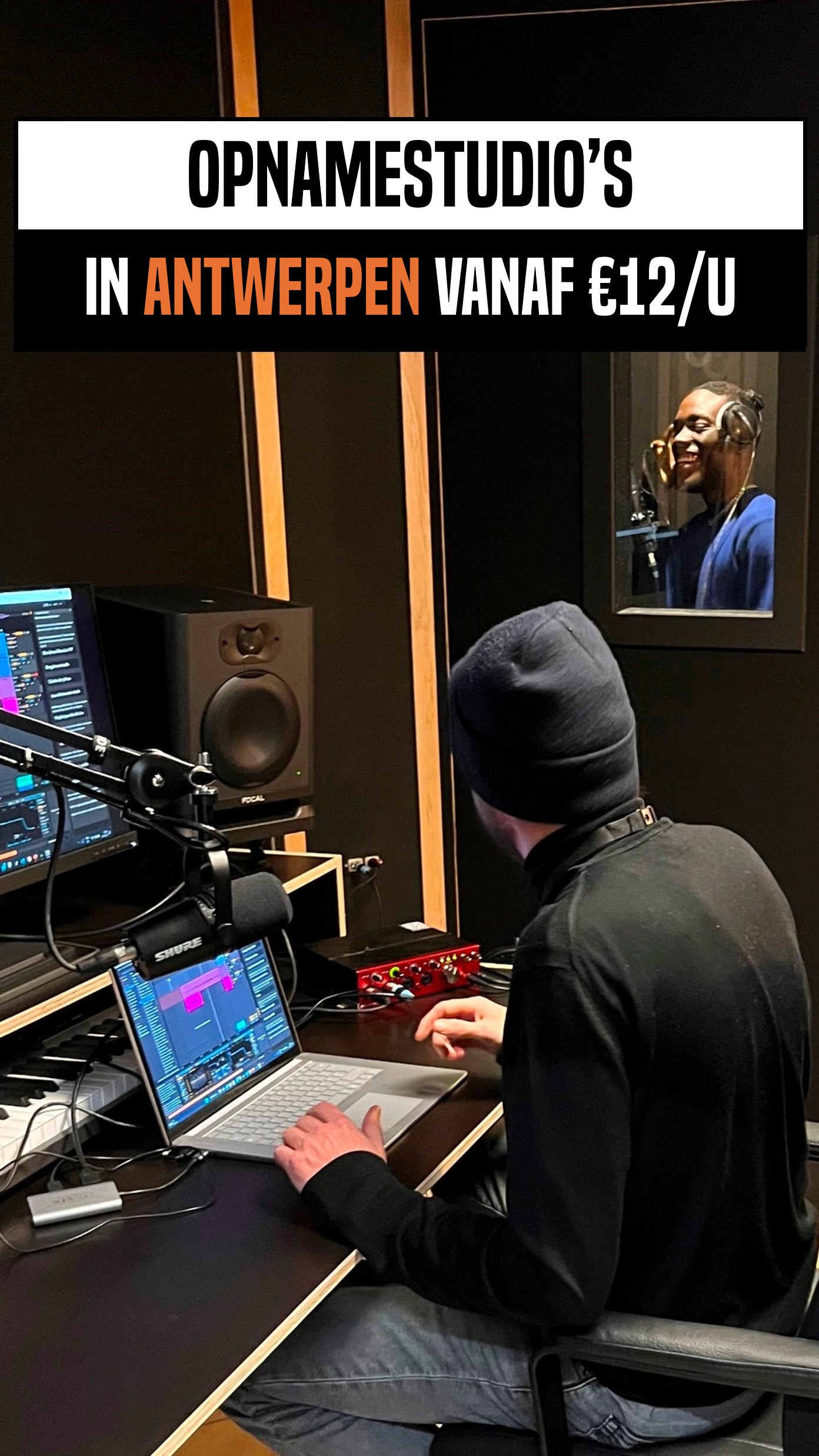 Plug The Jack Facebook ad: Rec & Prod studio's Antwerpen · vanaf €12/u
