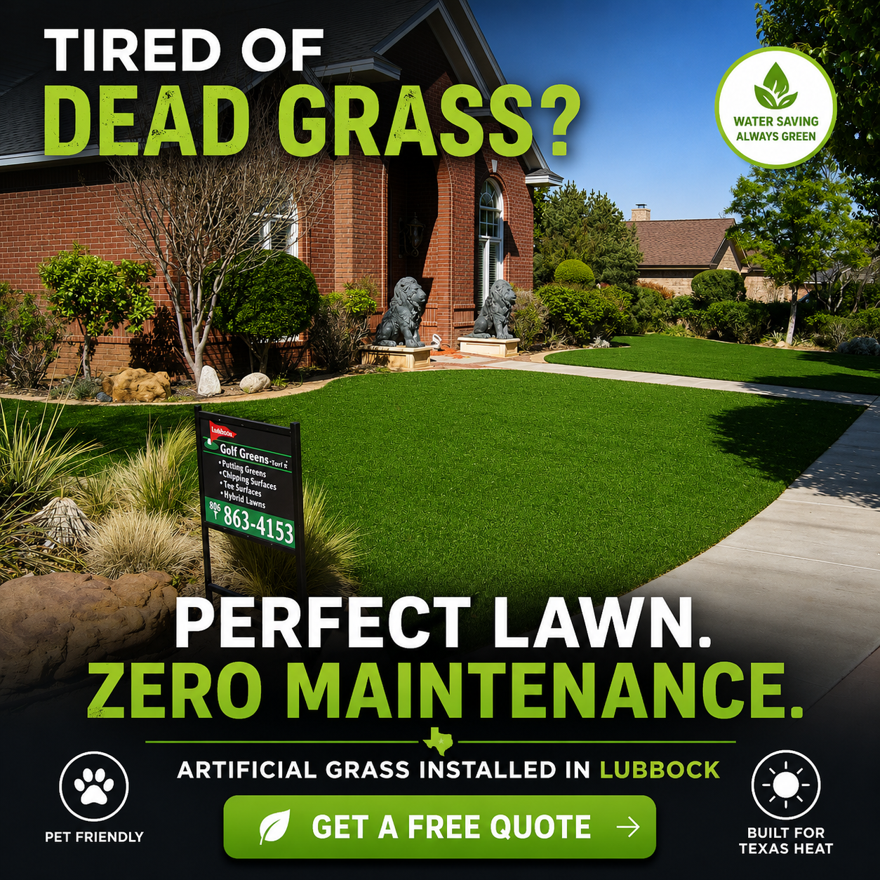Golf Greens Texas Facebook ad