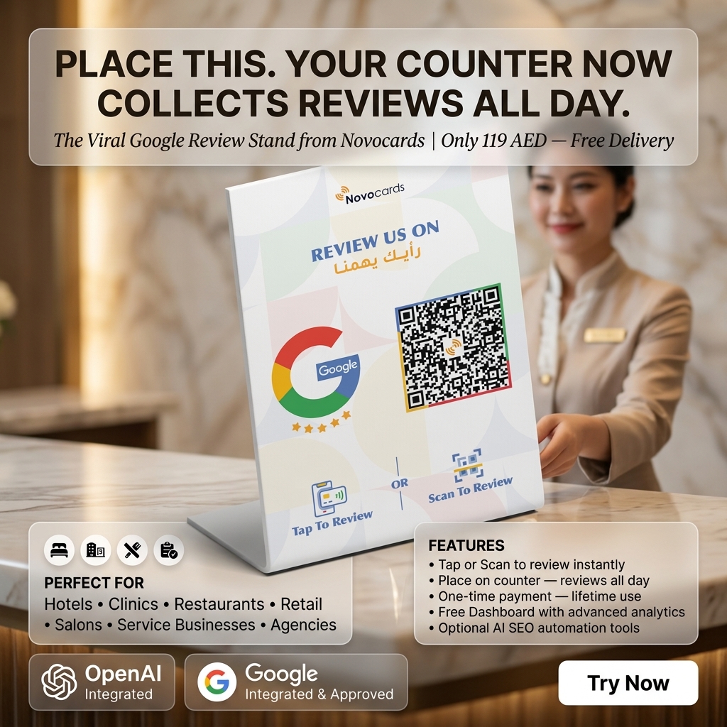 Novocards Facebook ad: Place It. Get Reviews All Day.