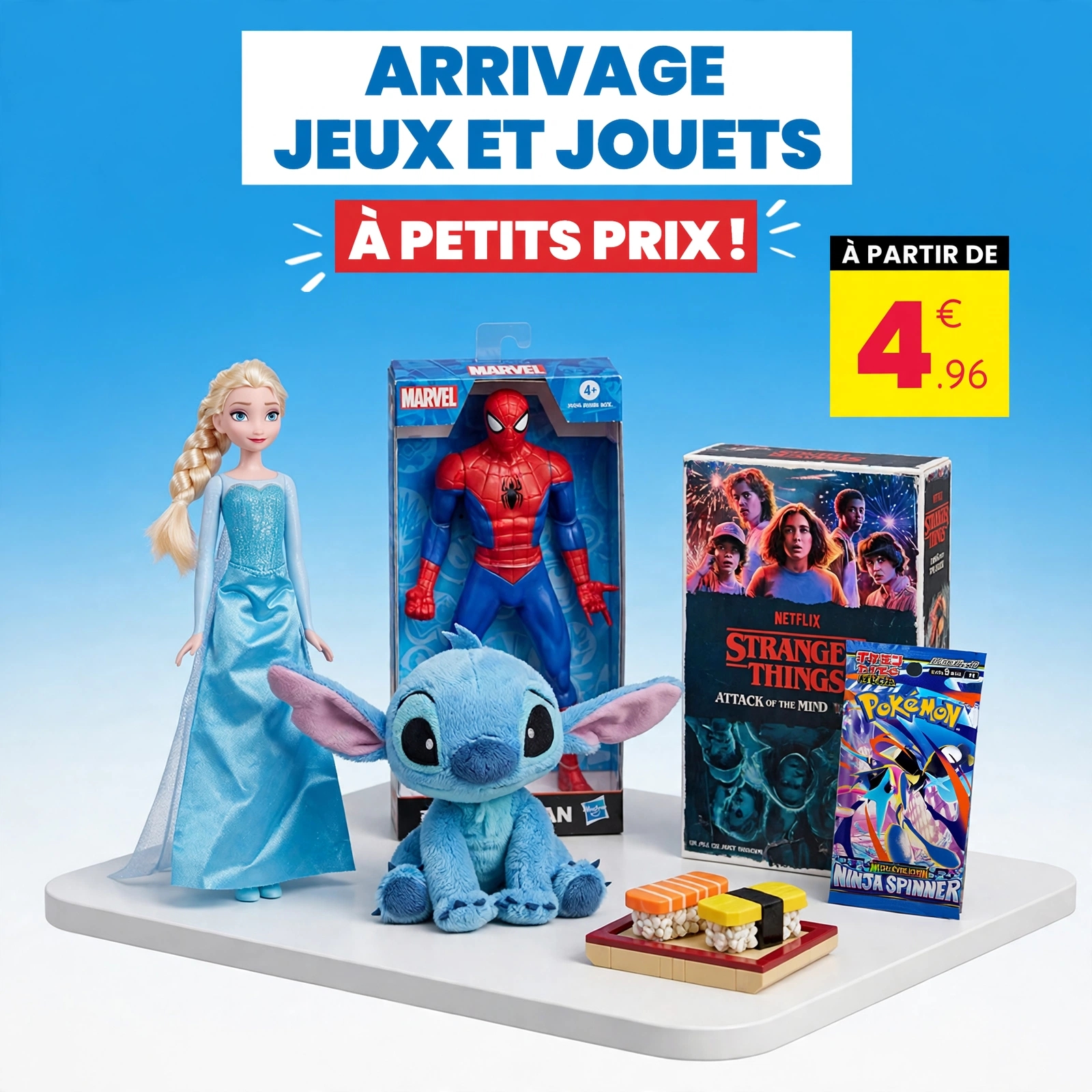 Stokomani Facebook ad: Alerte arrivage jouets chez Stokomani!