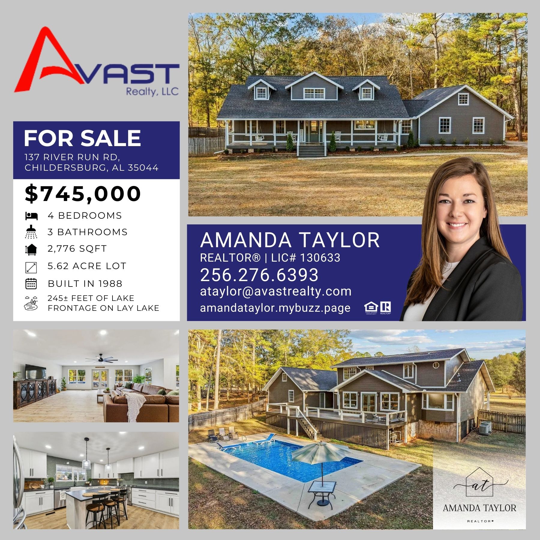 Amanda Taylor- Avast Realty Facebook ad: Welcome to 137 River Run Road, a beautifully…