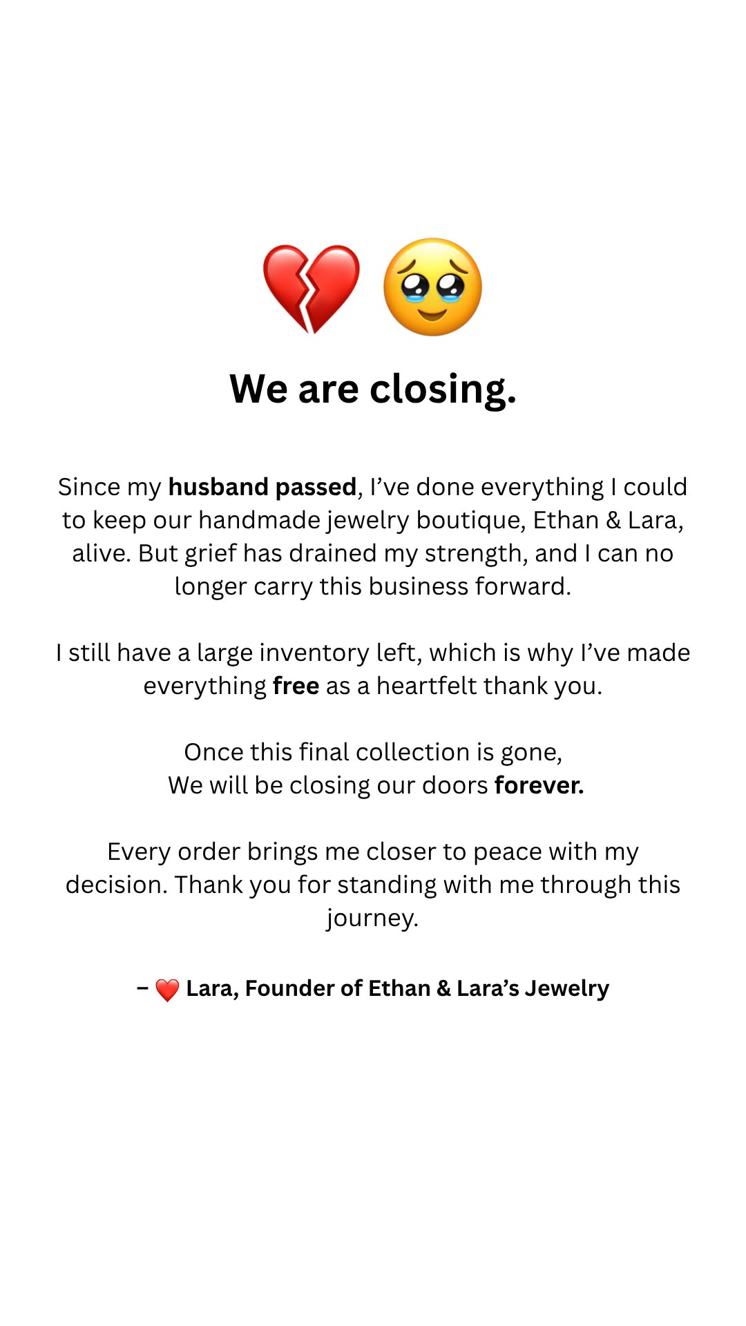 Ethan & Lara Facebook ad