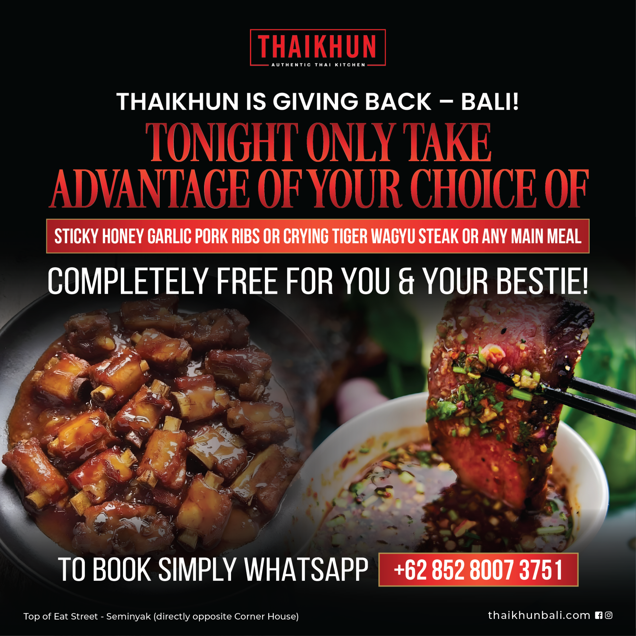 Thaikhun Bali Facebook ad from Apr 3, 2026