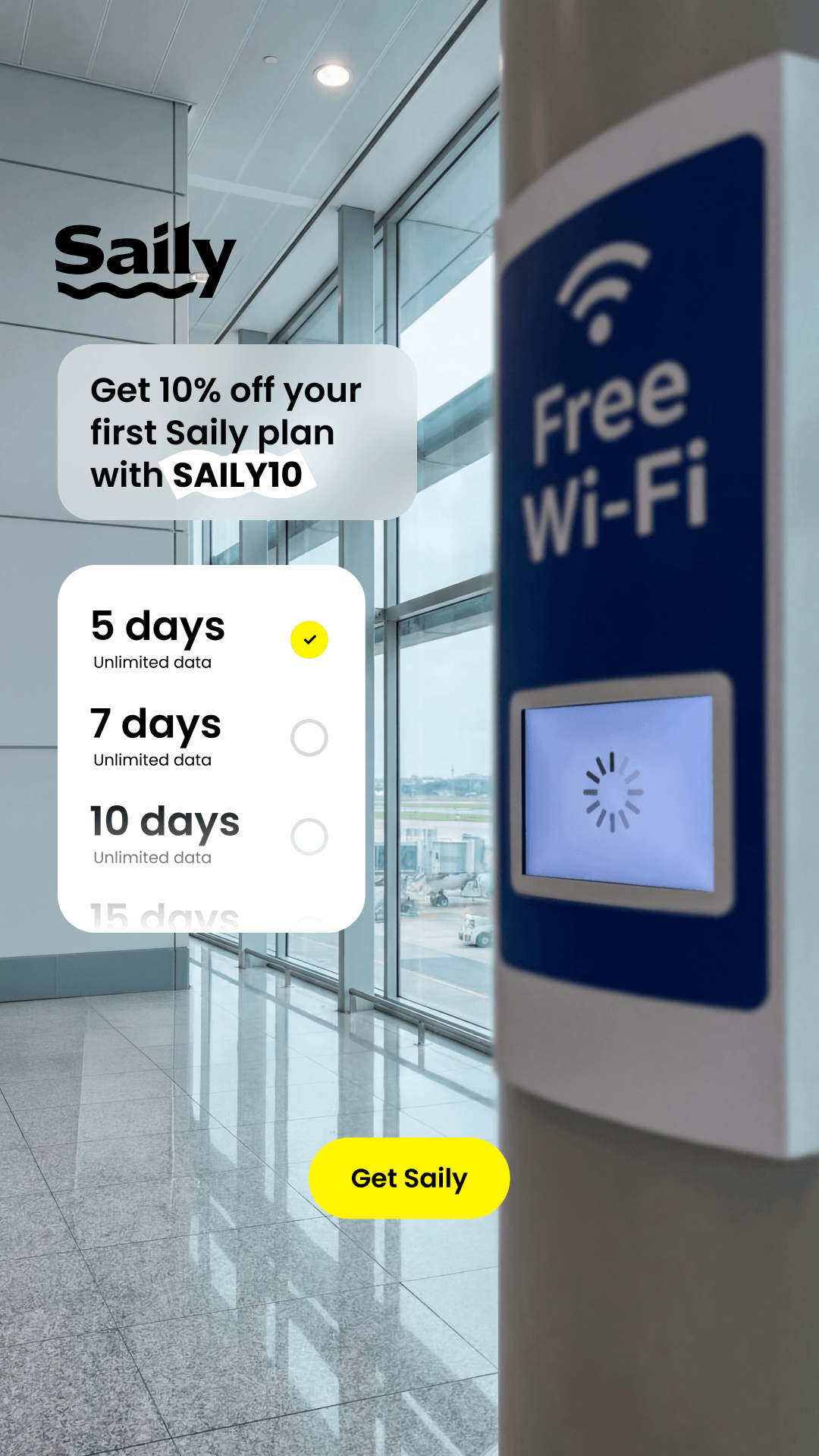 Saily Facebook ad