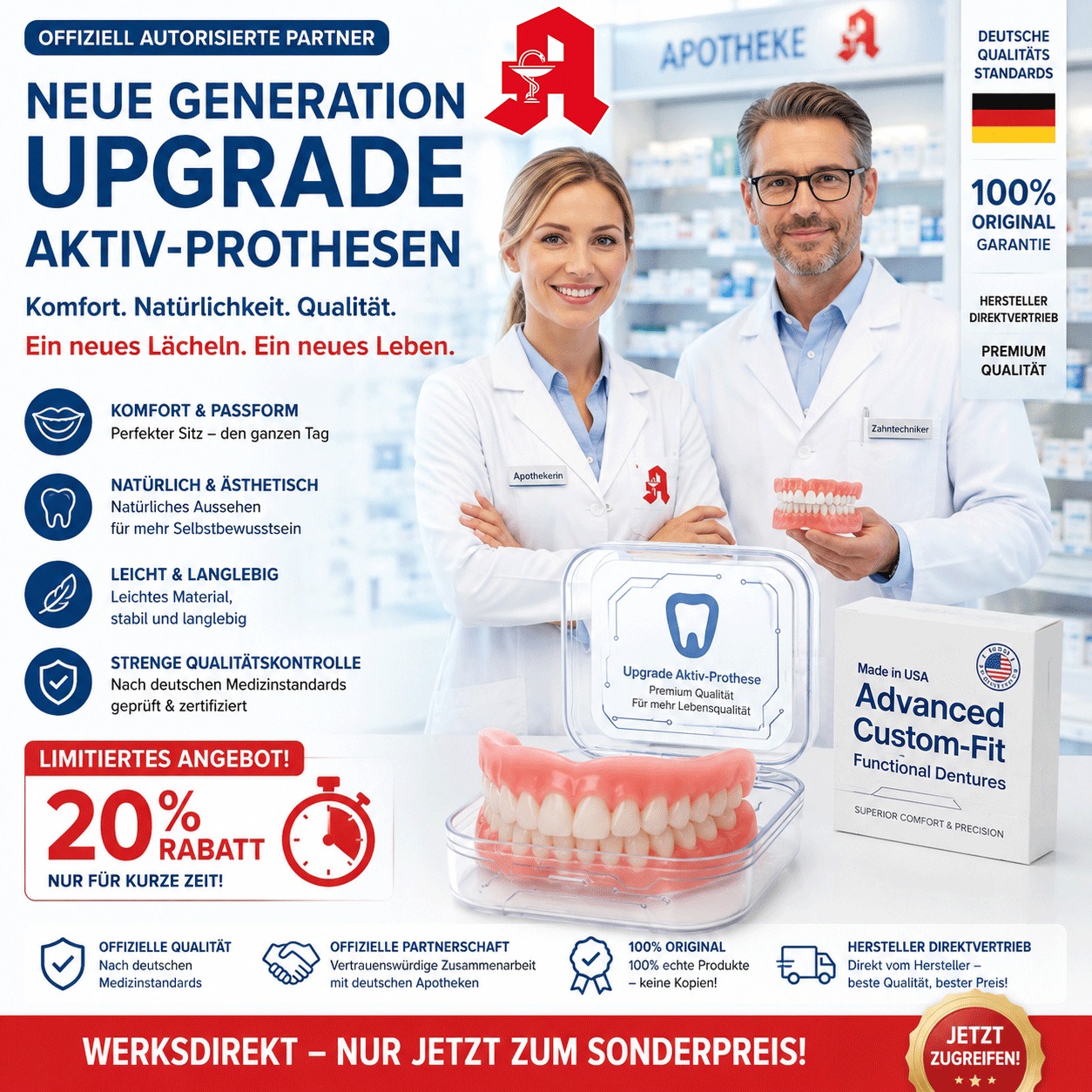 Shop-Apotheke.de Facebook ad: Kommentieren Sie Zahnersatz und erhalten Sie den…