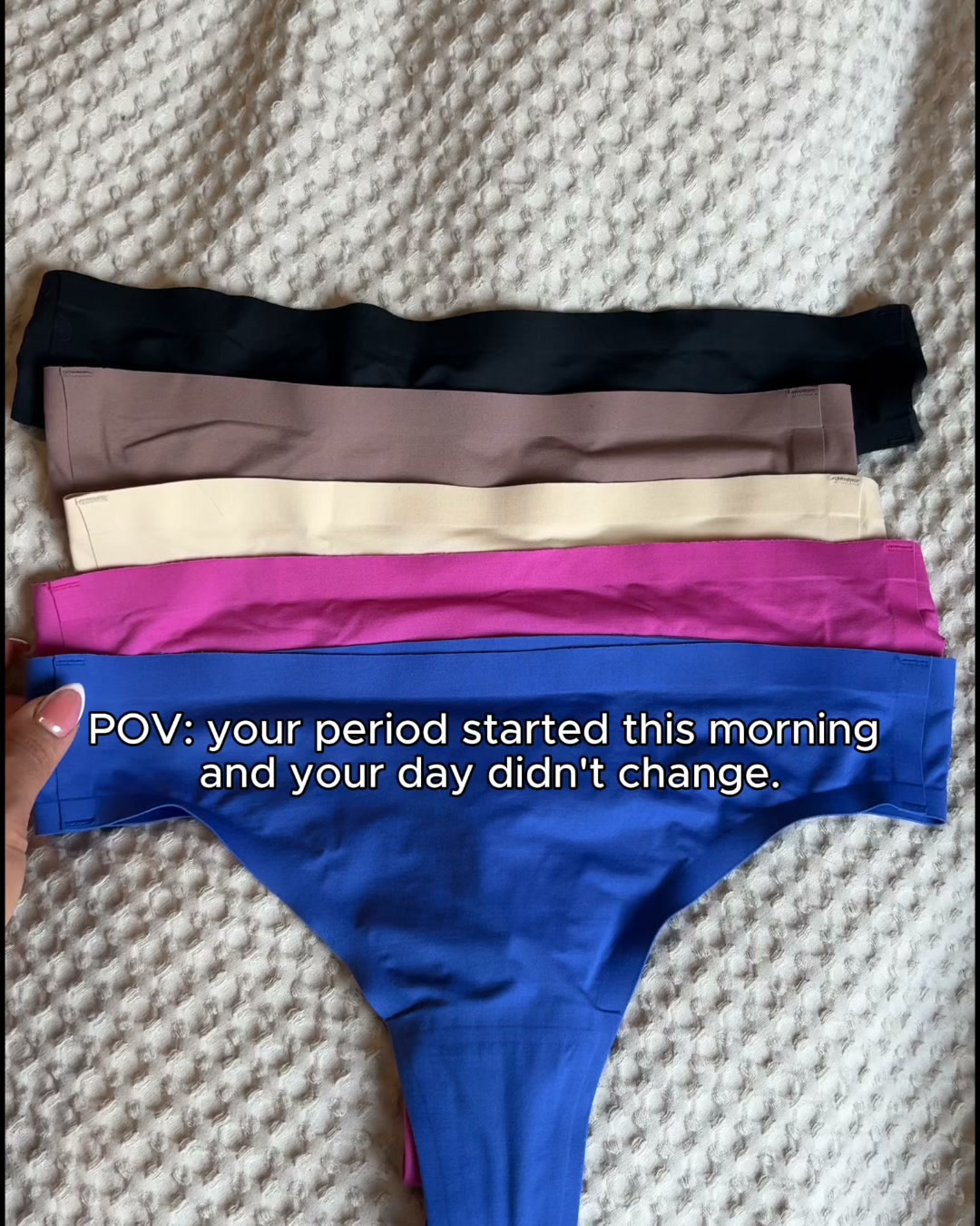 Saaltco Facebook ad: Barely-there feel. Leak protection you trust.