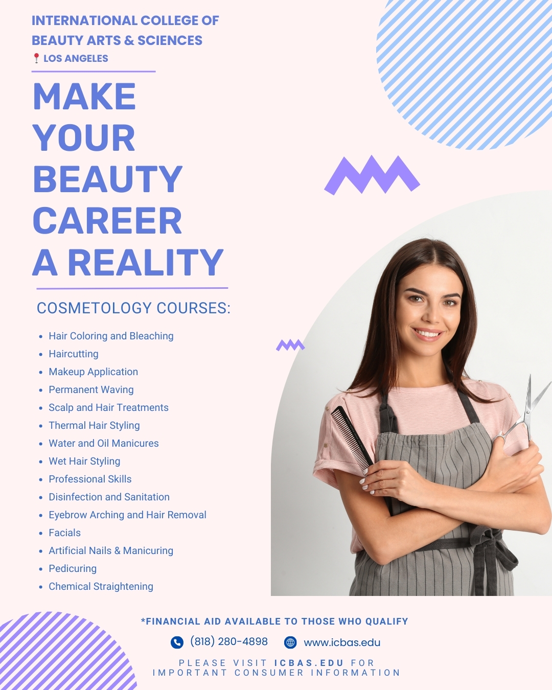 International College of Beauty Arts and Sciences Facebook ad