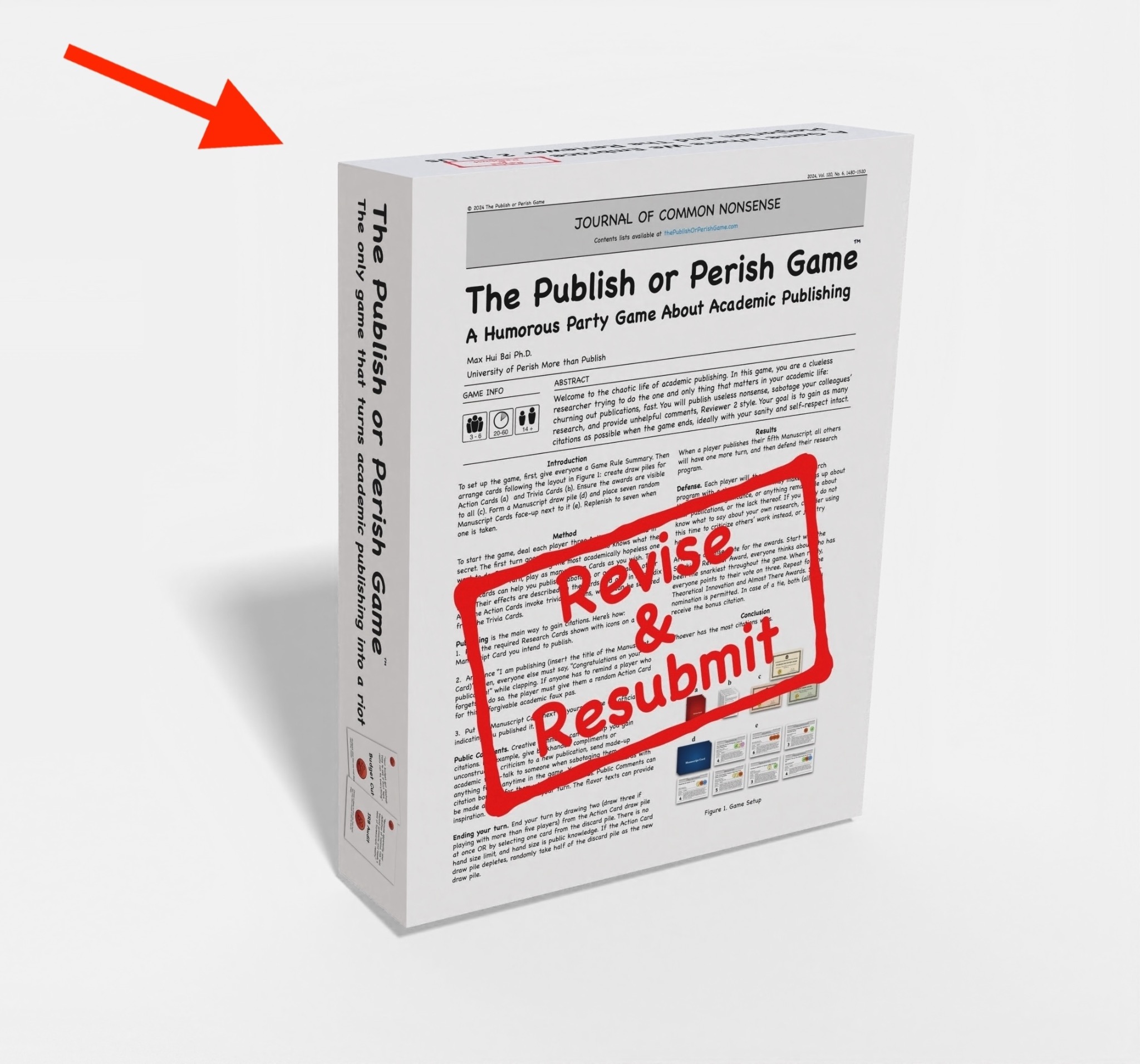 The Publish or Perish Game Facebook ad