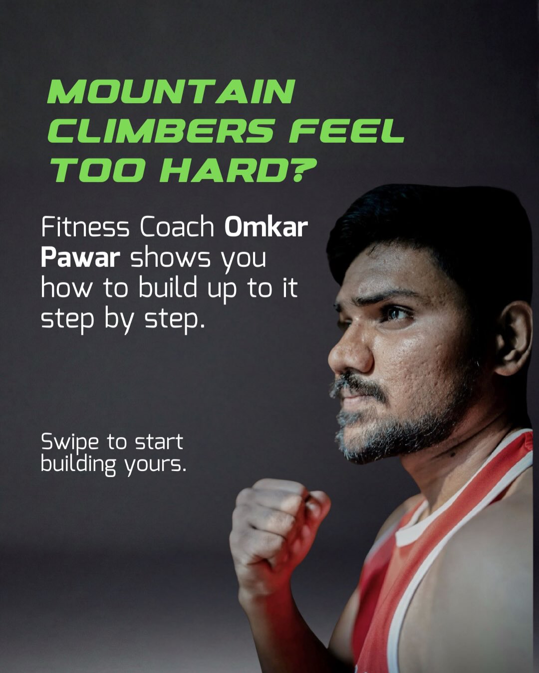 SweatHeads Facebook ad: Most people struggle with mountain climbers because they…