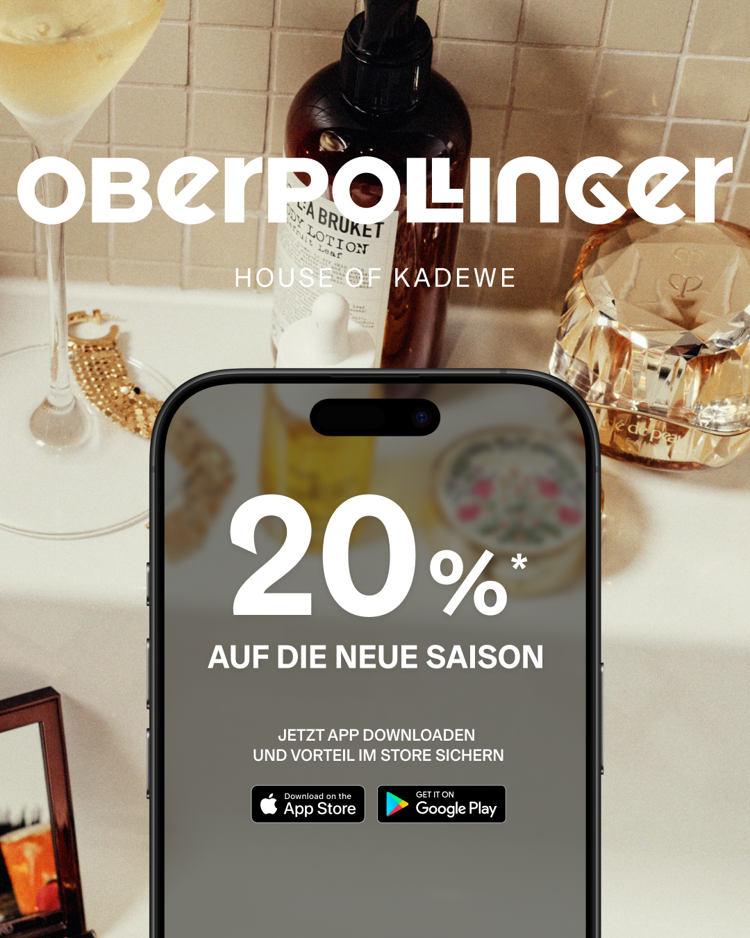 Oberpollinger Facebook ad: 20%* Vorteil mit der Access App