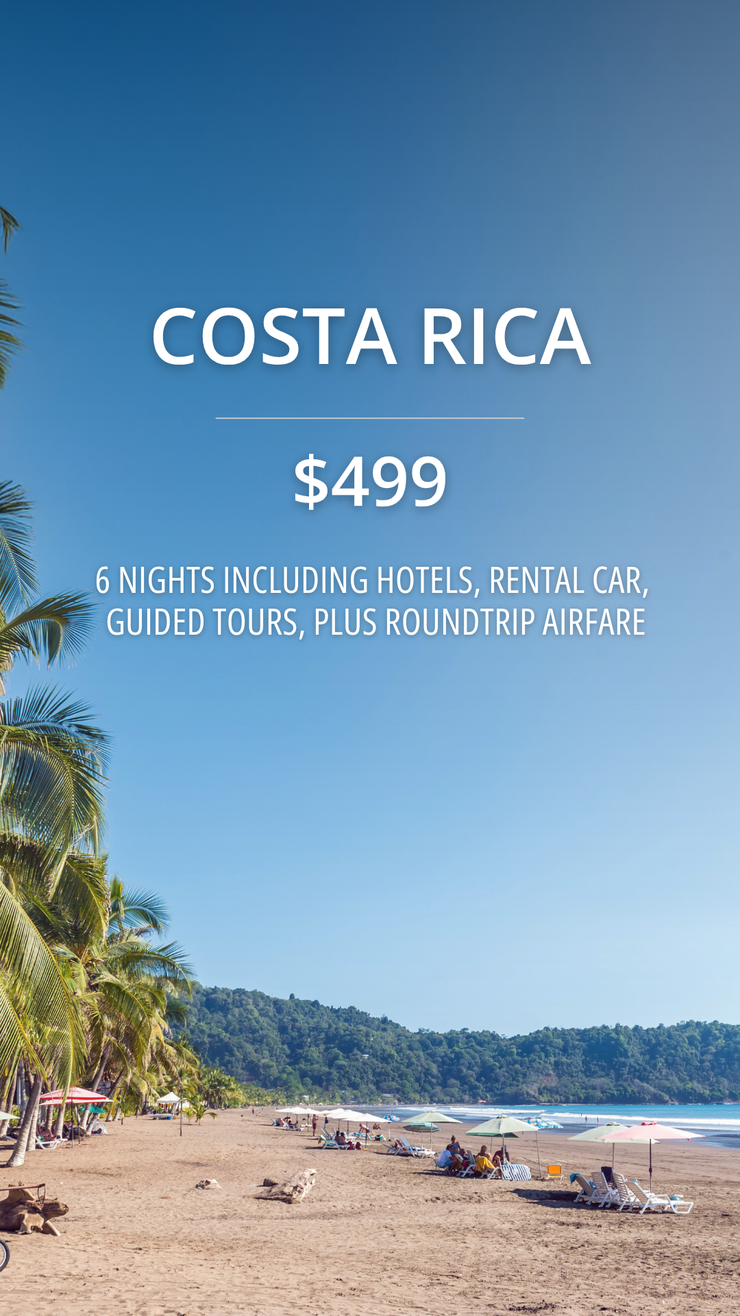 Travelzoo Facebook ad: Costa Rica: 6 nights w/flights, $499