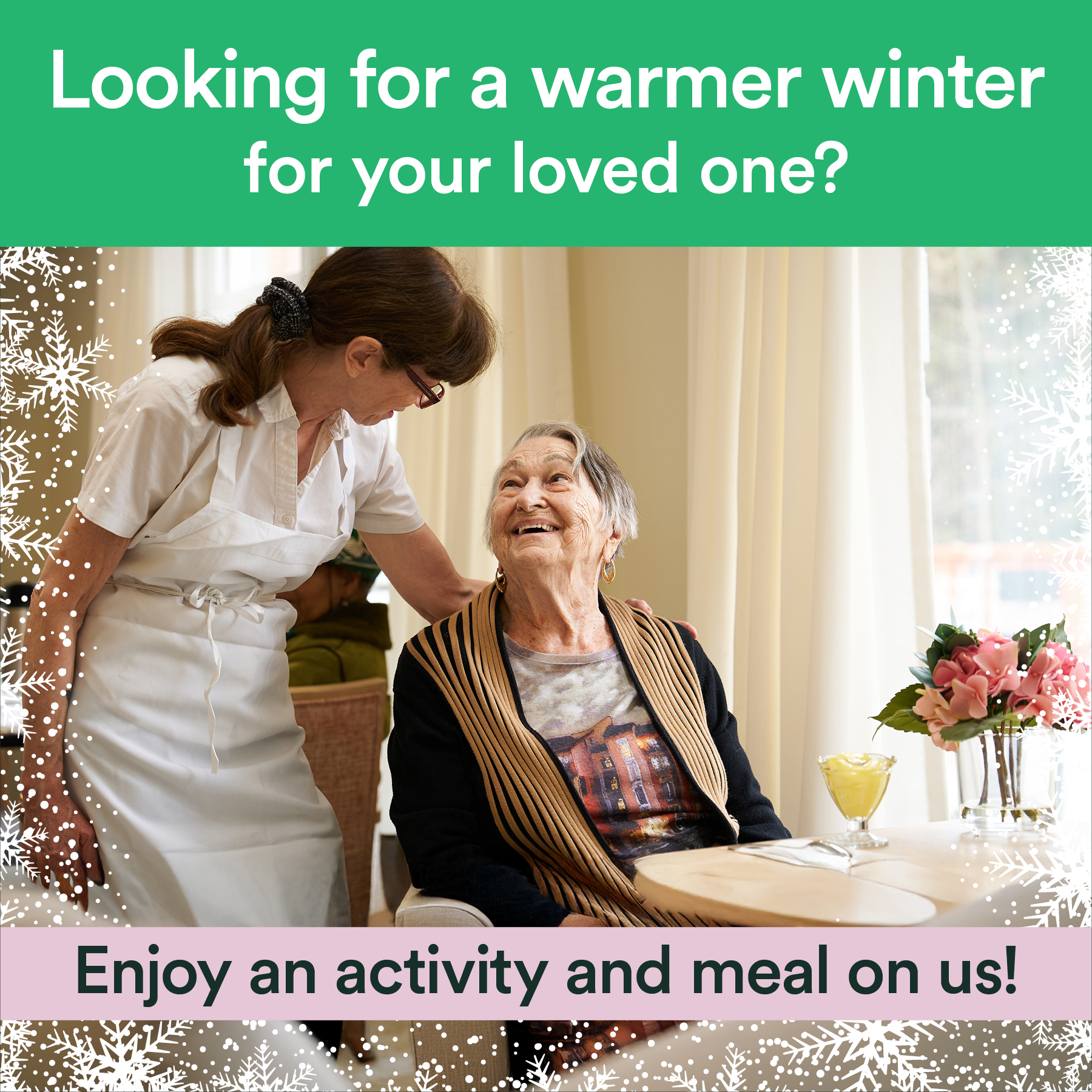Aspira Retirement Living Facebook ad: Call us, we’ll help arrange your visit