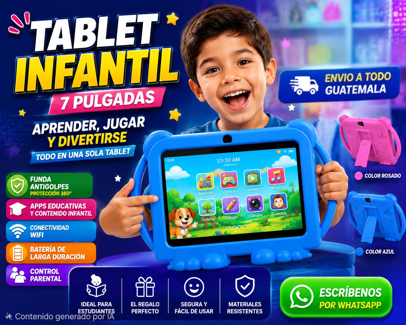Las 3b Guate Facebook ad: ¡La tablet favorita de los niños!