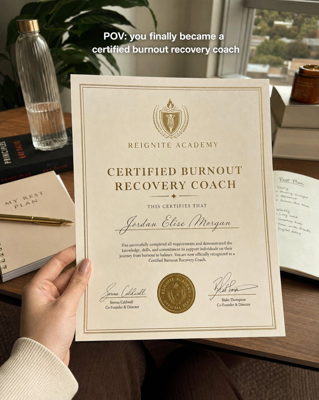 Christopher Morgan Facebook ad: Become a Burnout Recovery Coach in 30 Days