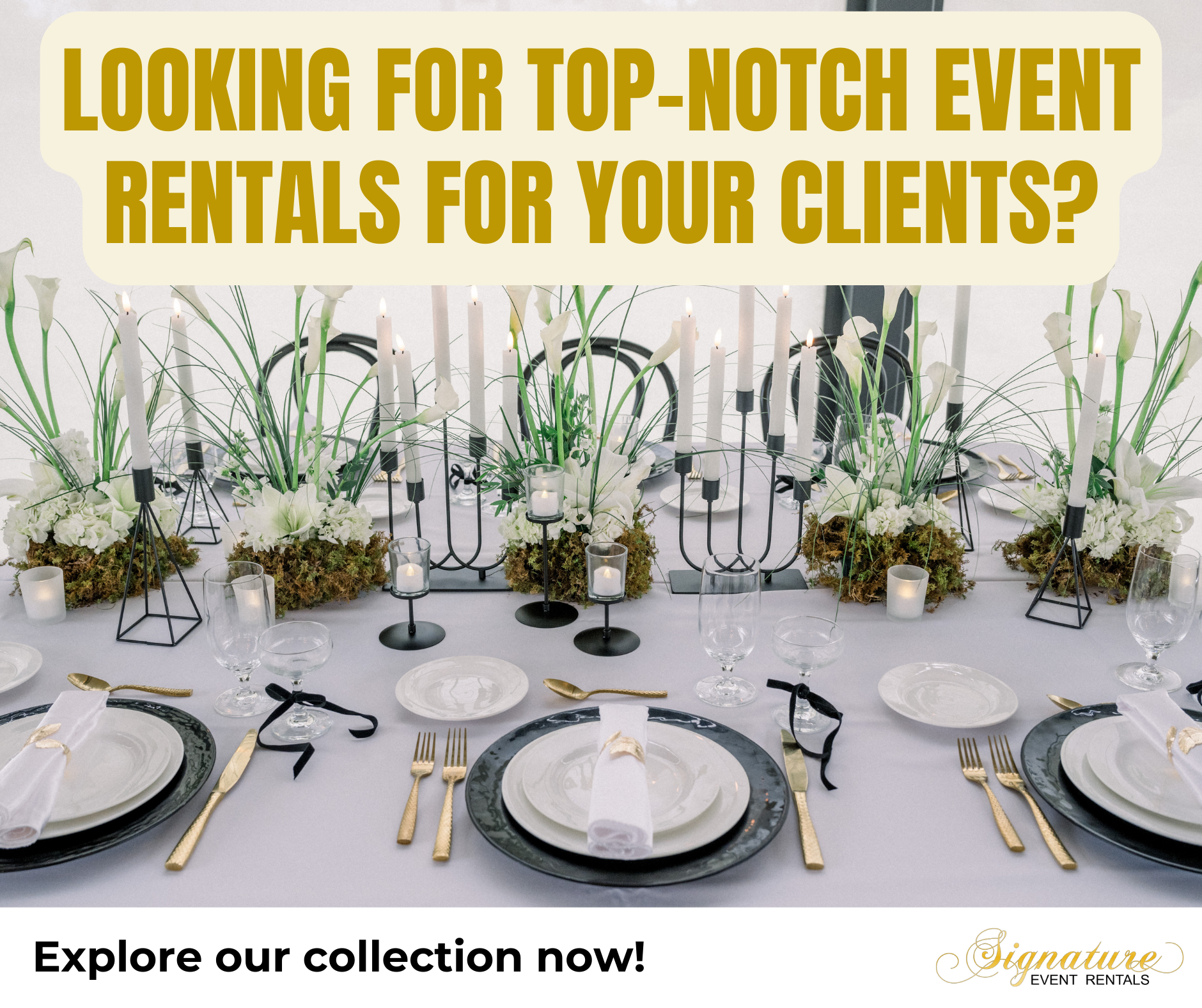 Signature Event Rentals Facebook ad