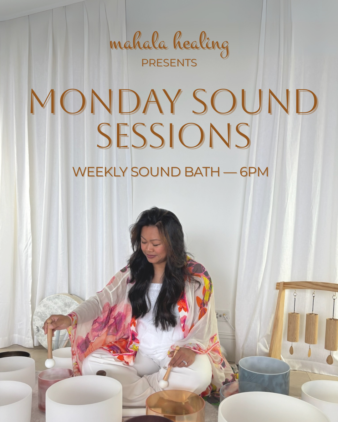 Mahala Healing Facebook ad: Take a mindful pause at the start of…