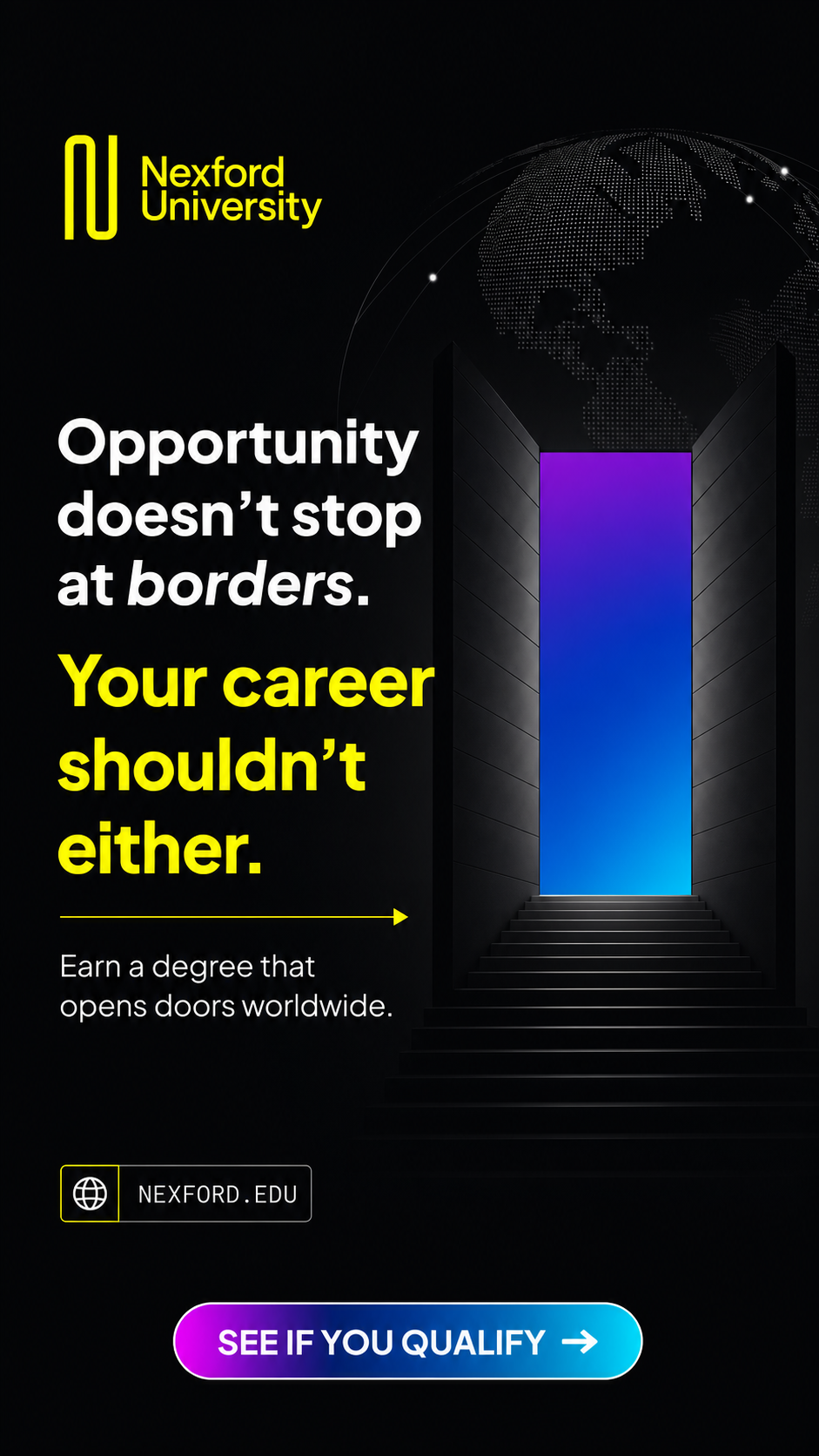 Nexford University Facebook ad