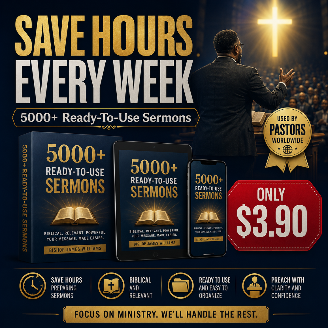 Christian Ministry Facebook ad: 5,000+ Sermon Outlines, Ready to Use