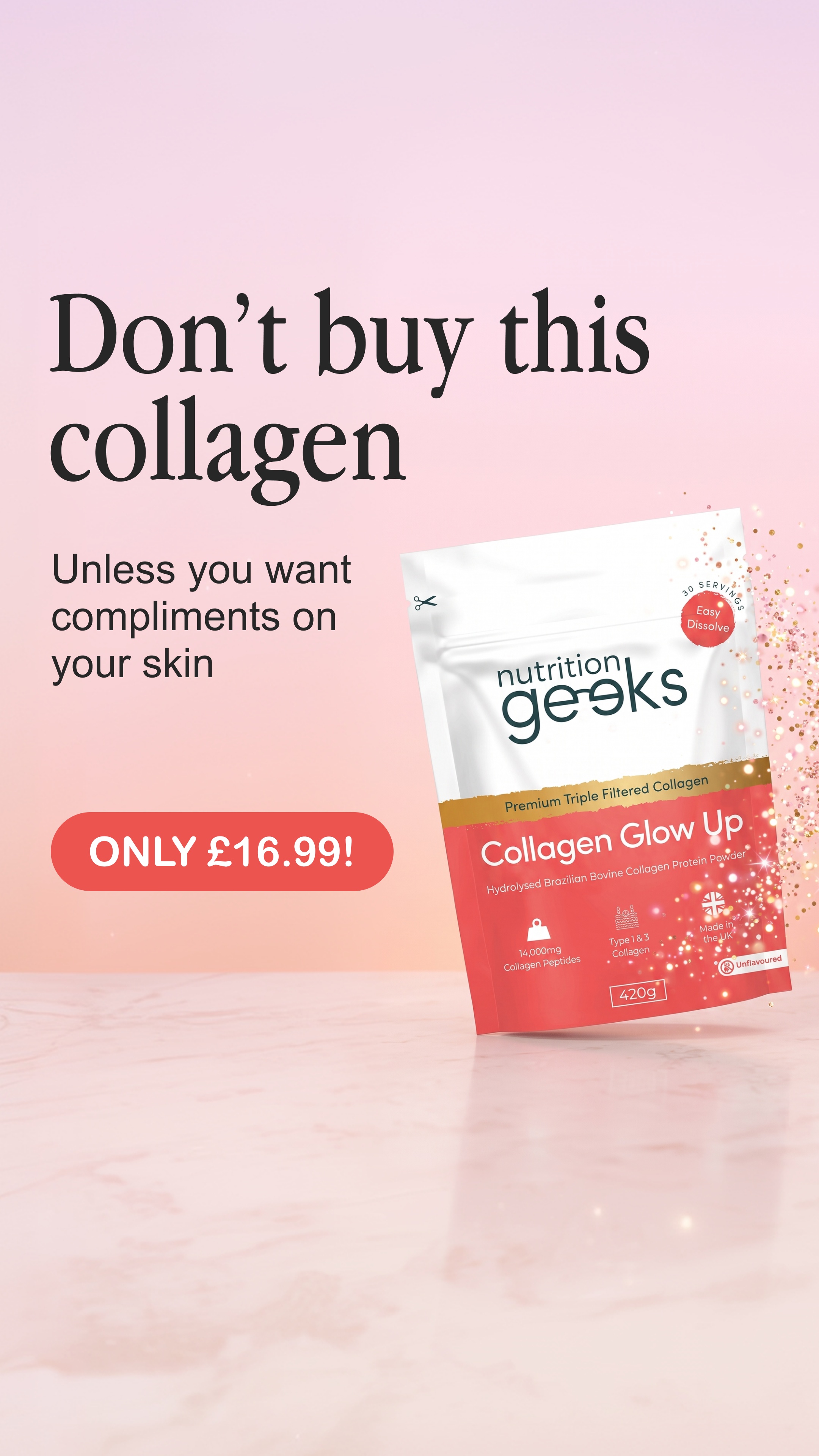 Radiant Over 40 Facebook ad