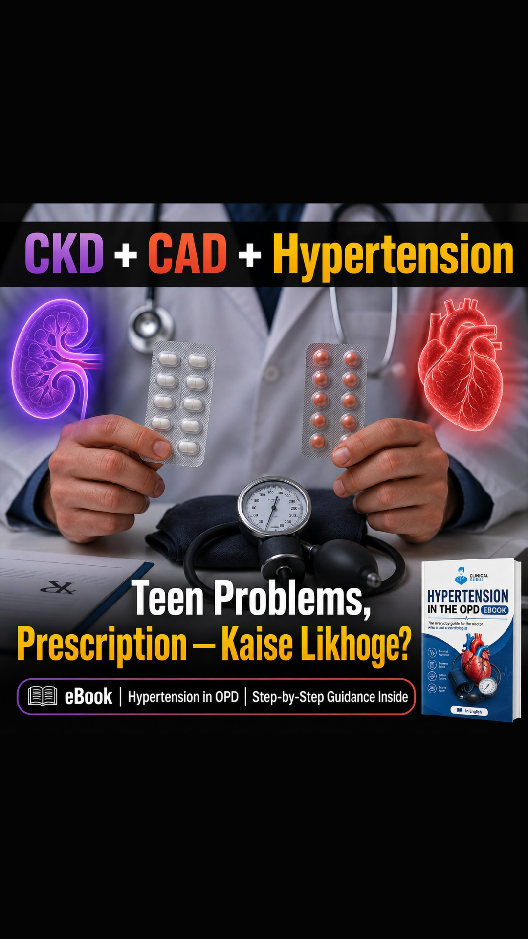 Entice Facebook ad: Hypertension eBook, ₹49 for Doctors