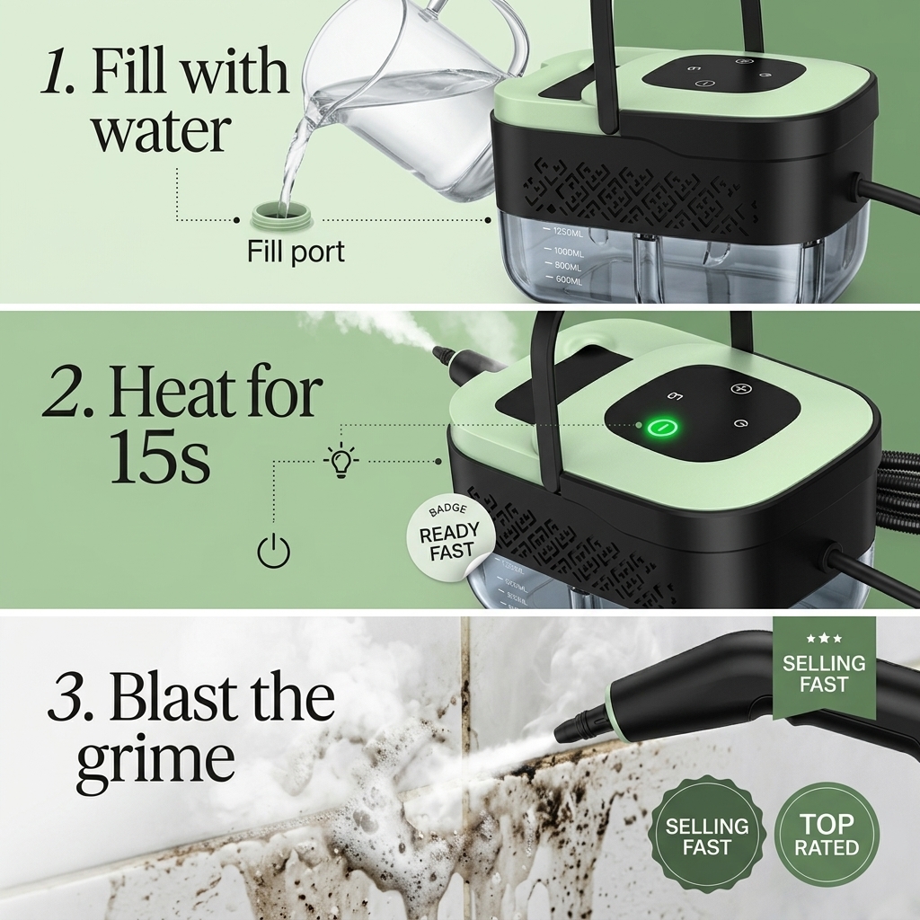 Sunnyale2 Facebook ad: Aless Portable High Steam Cleaner