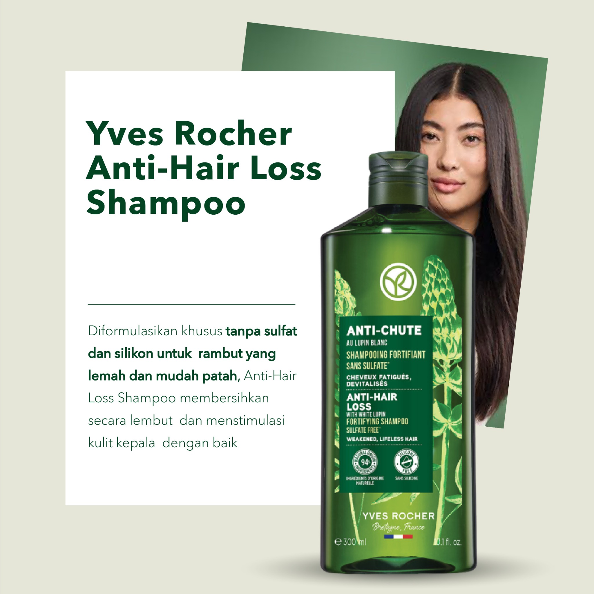 Yves Rocher Indonesia Facebook ad: Anti-Hair Loss Shampoo