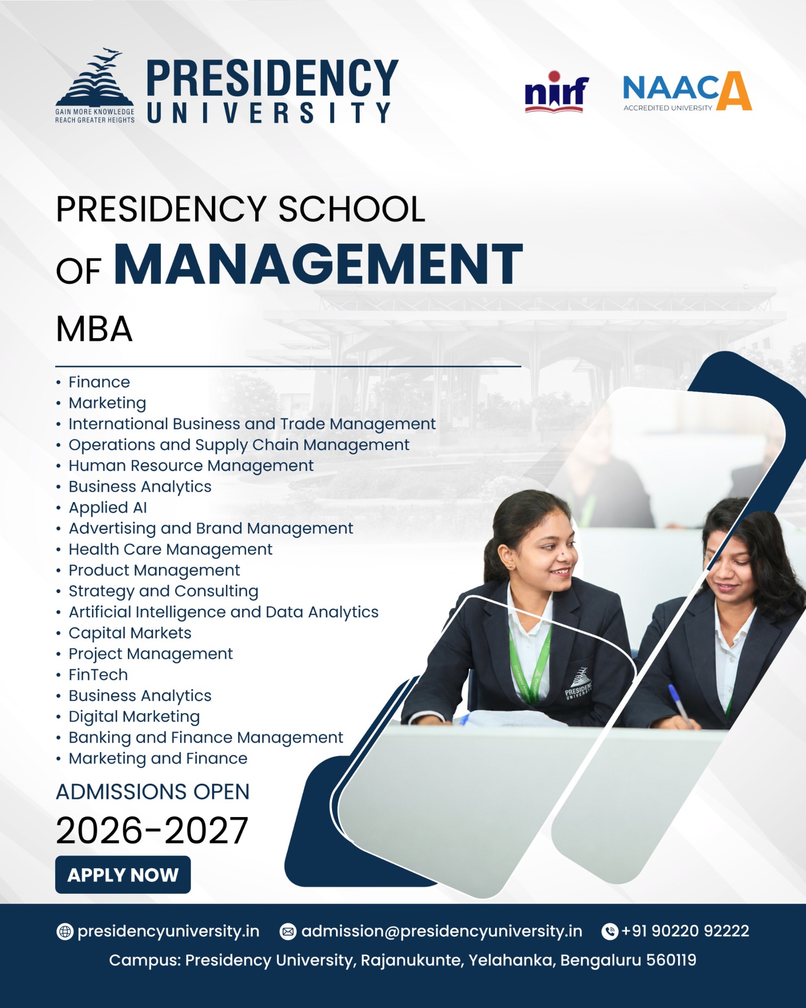 Presidency University Facebook ad