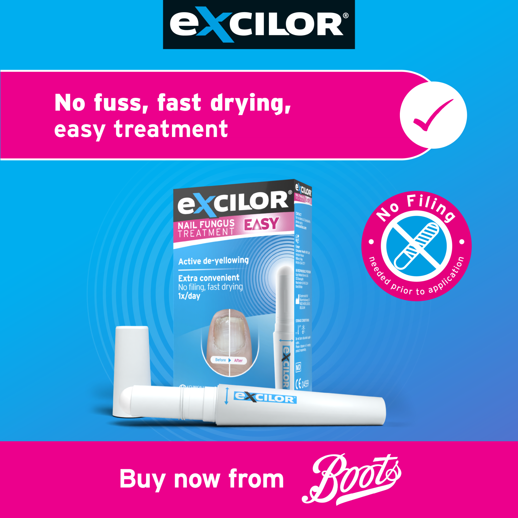 Excilor UK Facebook ad: Nail fungus? Try Excilor Easy Pen for a…