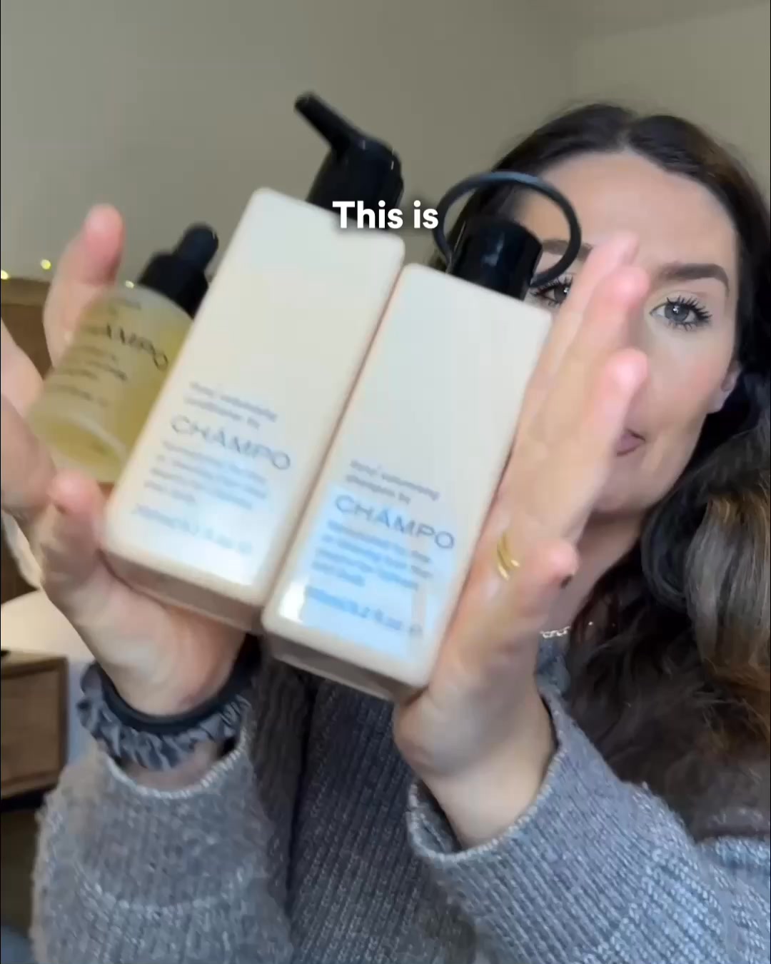 Chāmpo Haircare Facebook ad: For Thicker, Fuller Hair