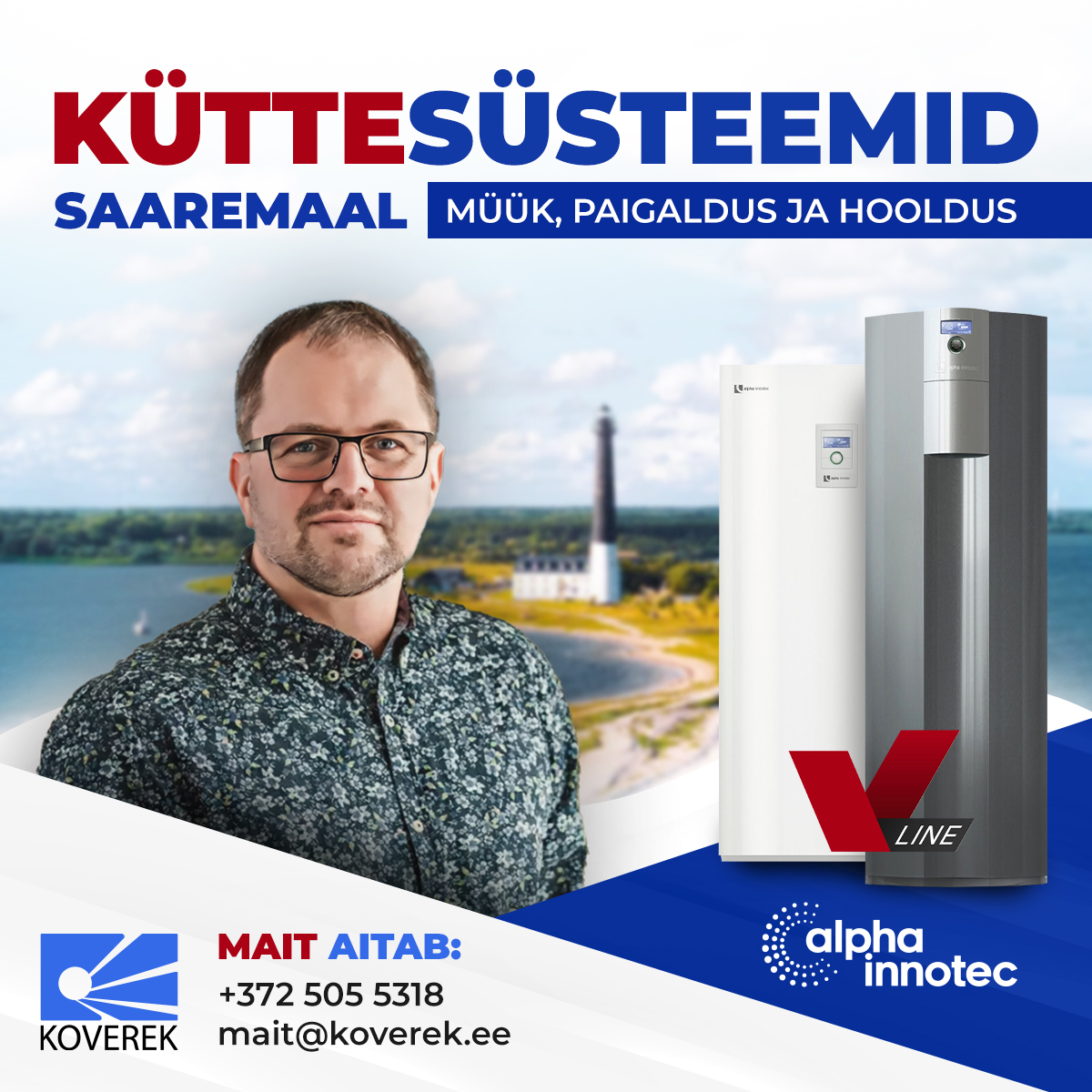 Koverek küttesüsteemide ehitus Facebook ad from Feb 10, 2025