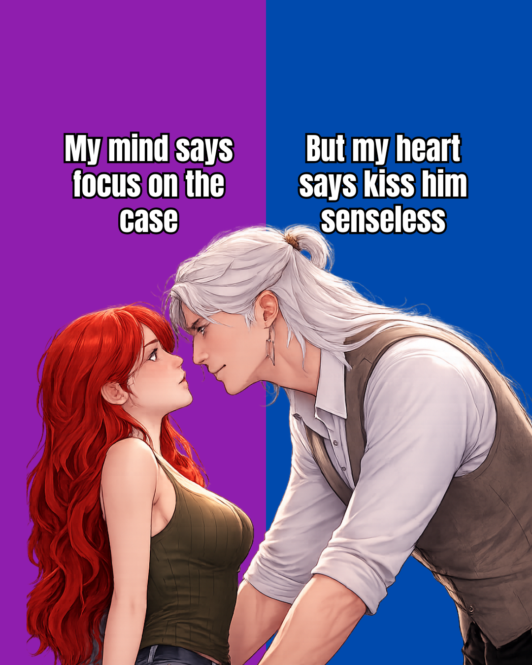 Sci-fi & Fantasy Love Facebook ad: He calls her Kitten. She calls him Death Bringer.