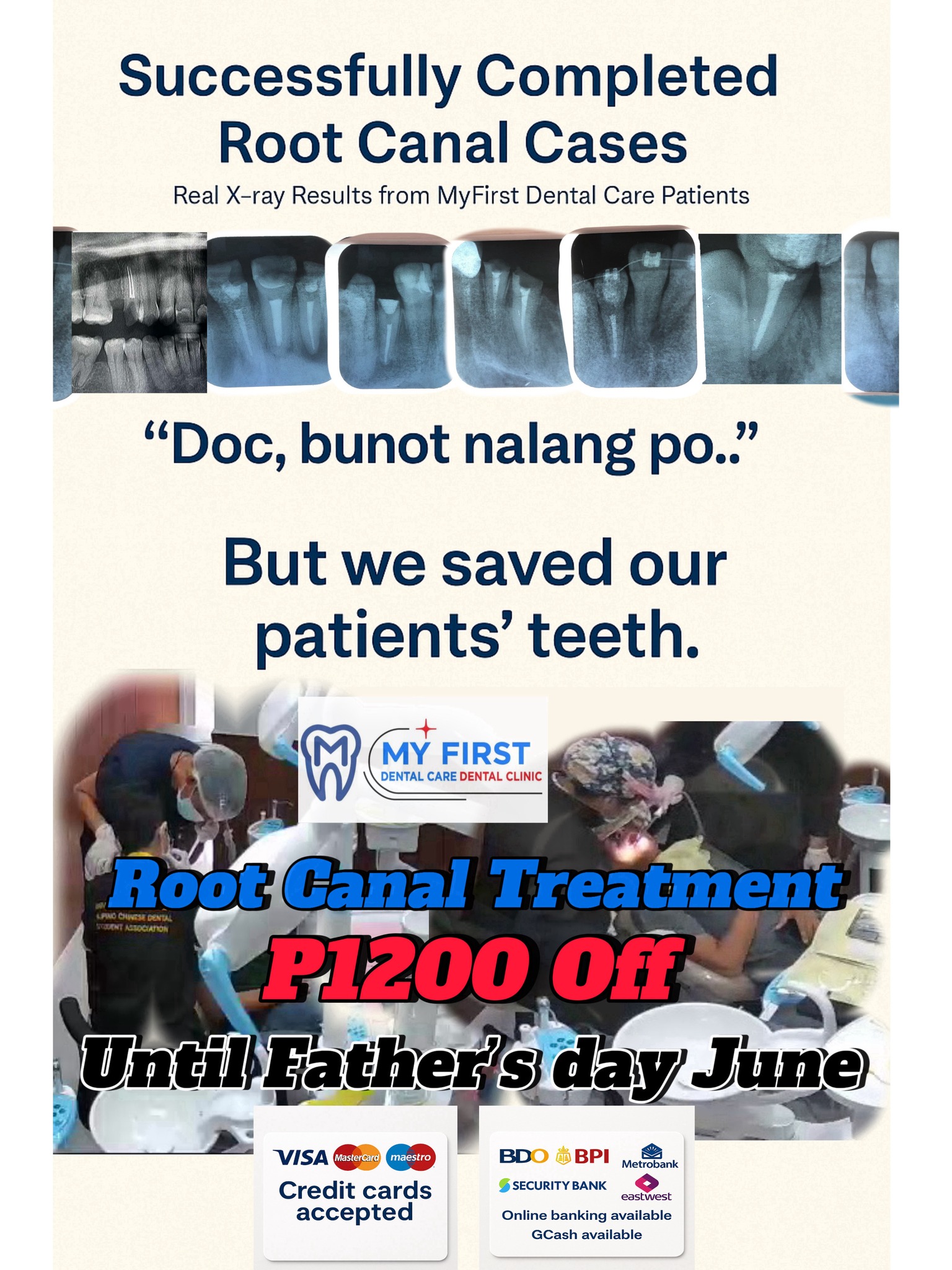 My First Dental Care Clinic Facebook ad: Doc, bunot nalang po…