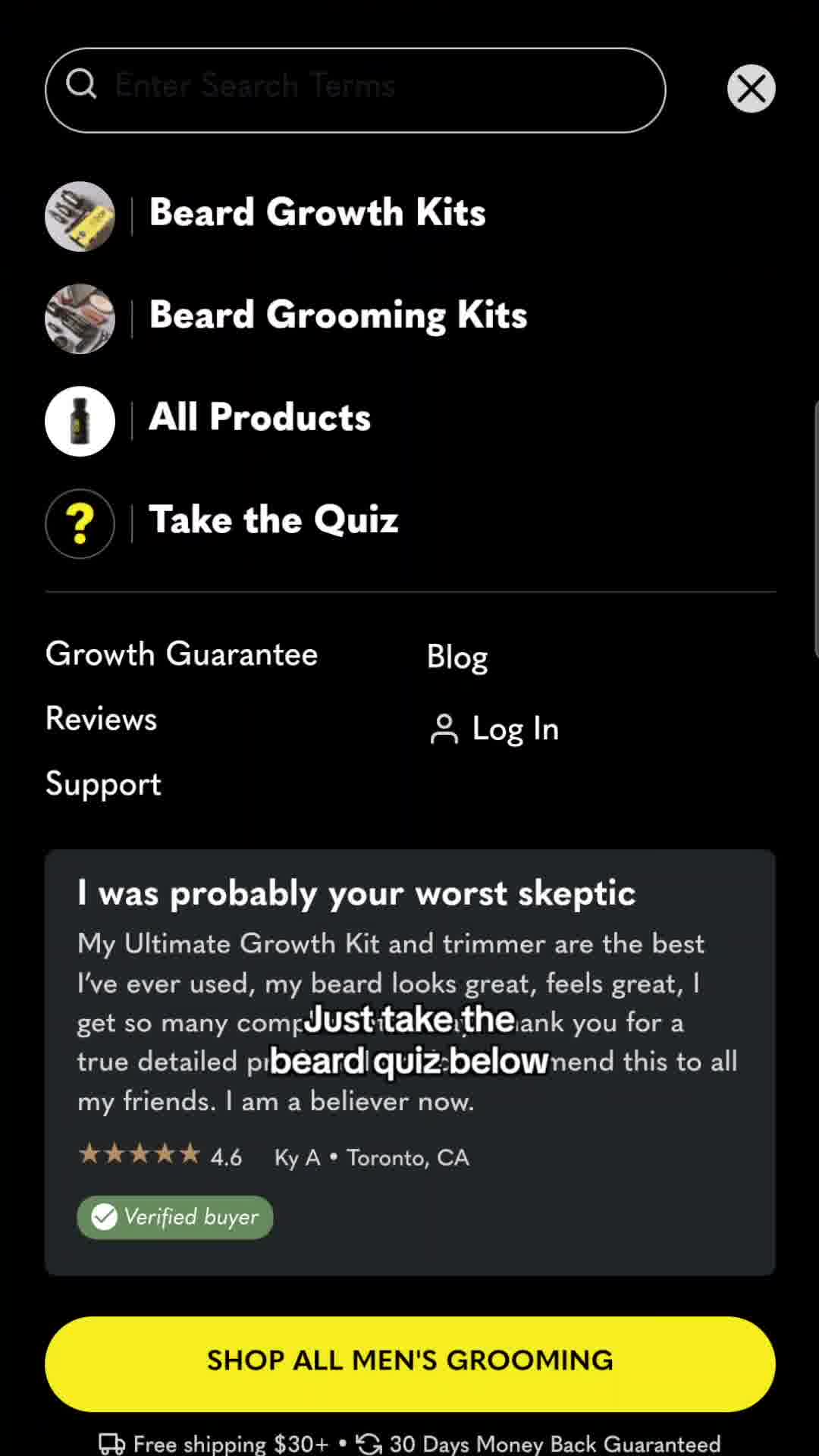 Beard Club Facebook ad: Grow a Thicker Beard