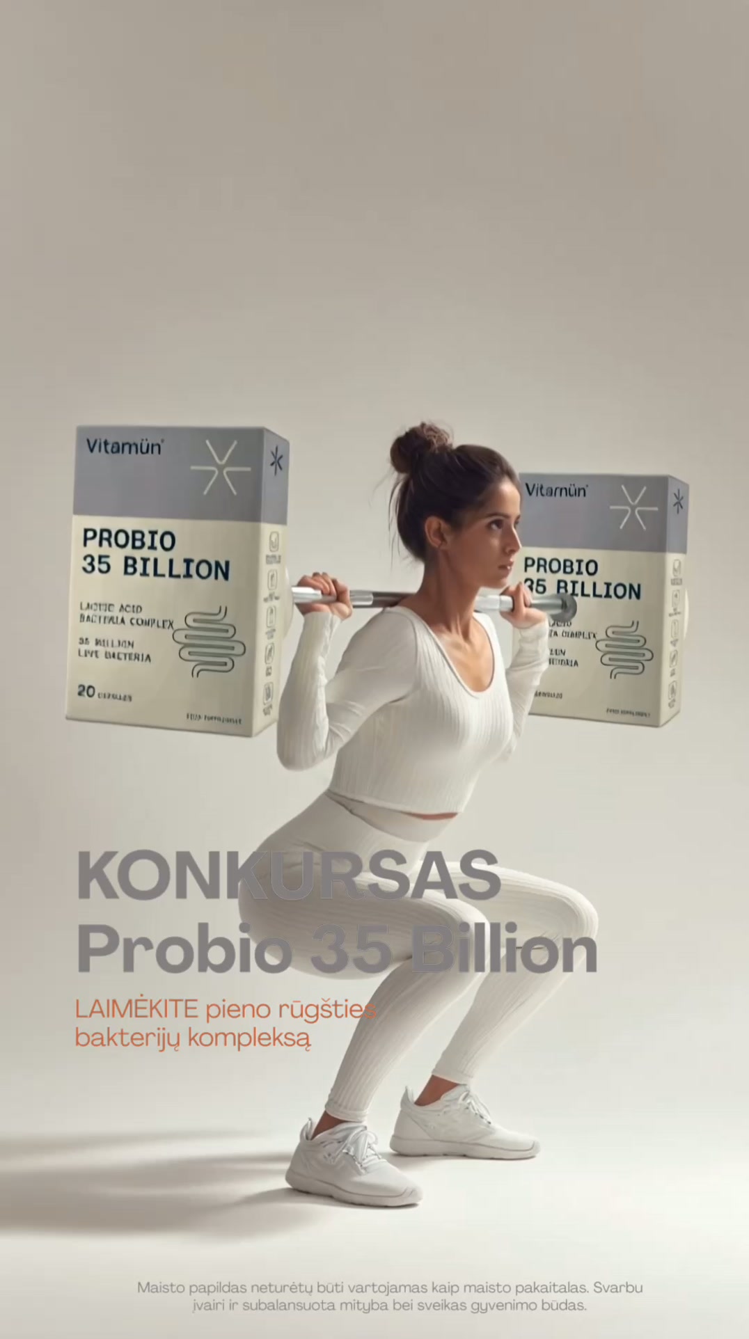 Vitamun LT Facebook ad: KONKURSAS! LAIMĖK VITAMUN PROBIO 35 BILLION!