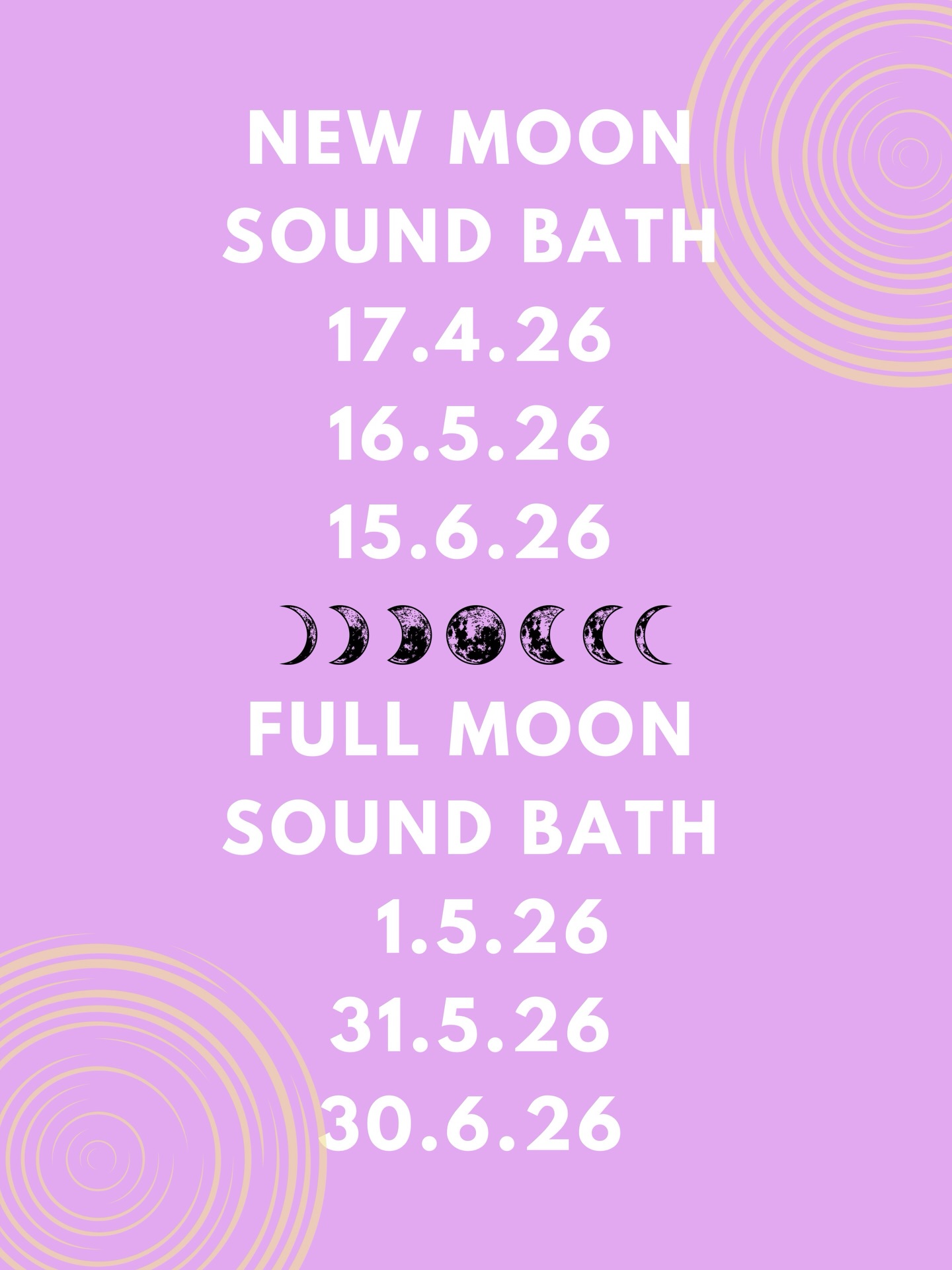 Colorsound Unity Facebook ad: Unser Full & New Moon Sound Bath ist…