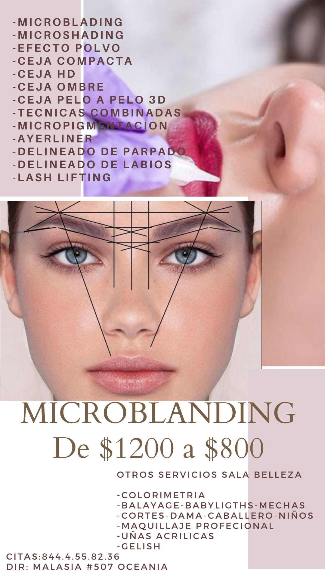 Renoval Beauty & Skin V.M. Facebook ad: MICROBLANDIG DE $1200 A $800