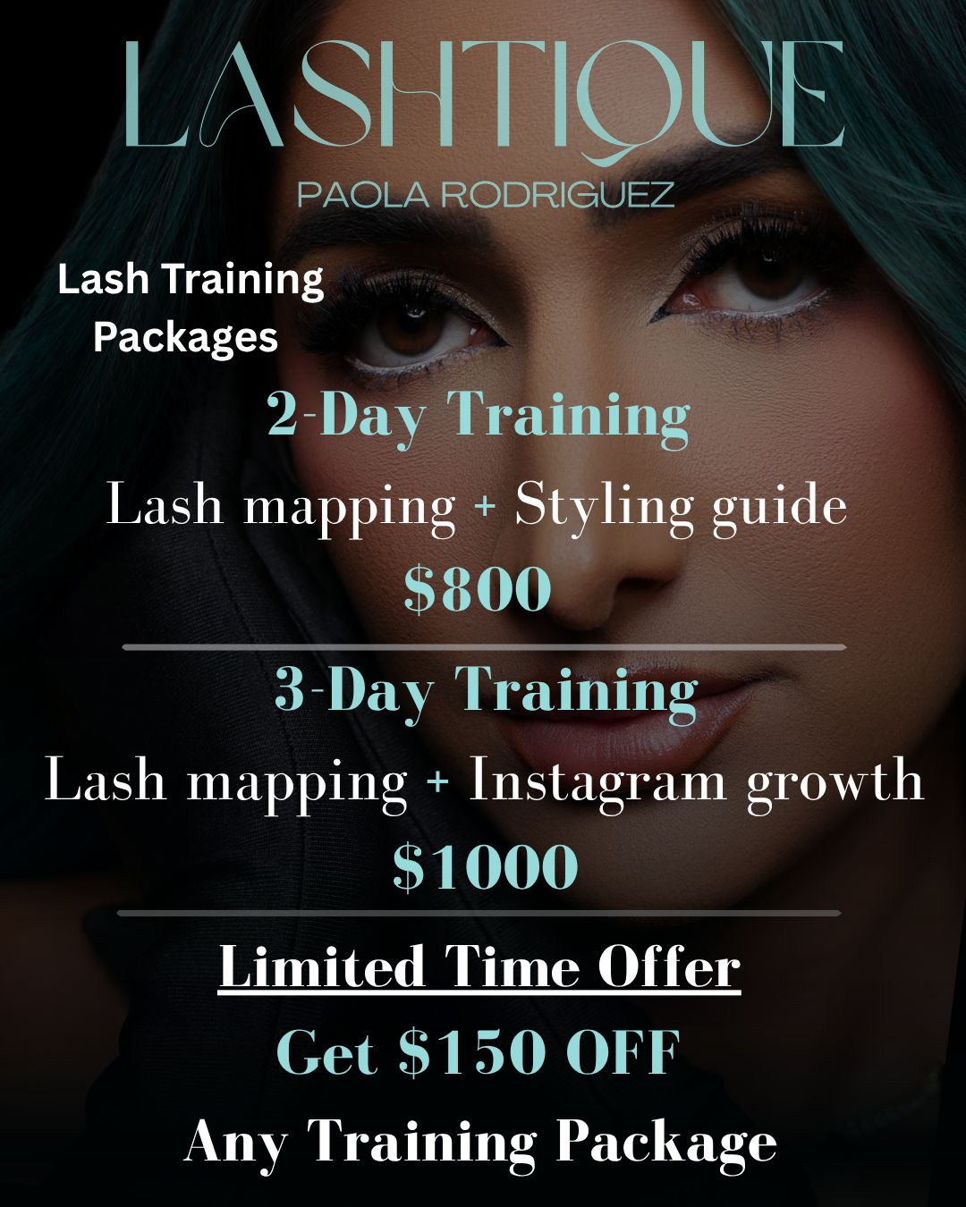 Lashtique Facebook ad