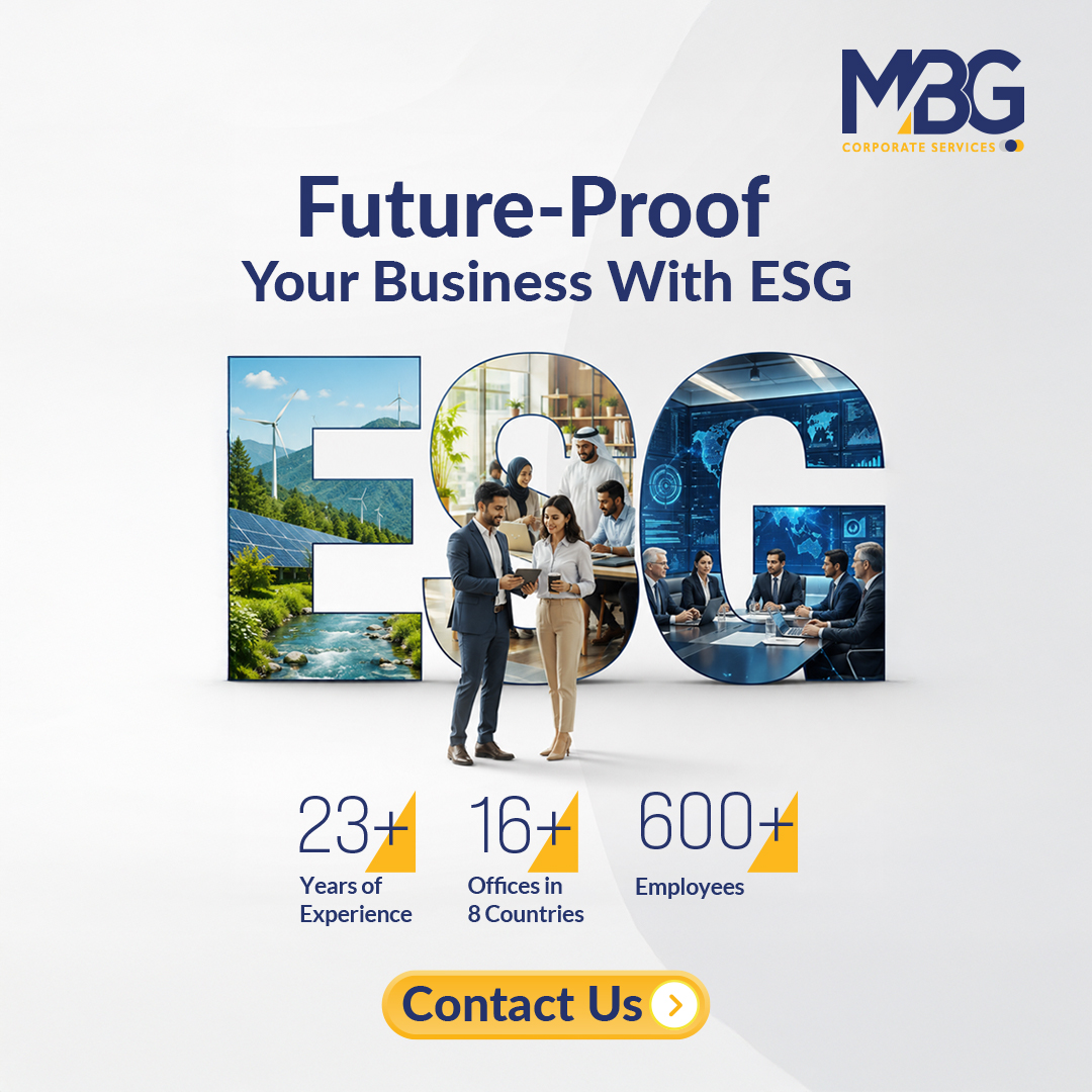 MBG Corporate Services UAE Facebook ad: Future-Proof Your Business With ESG