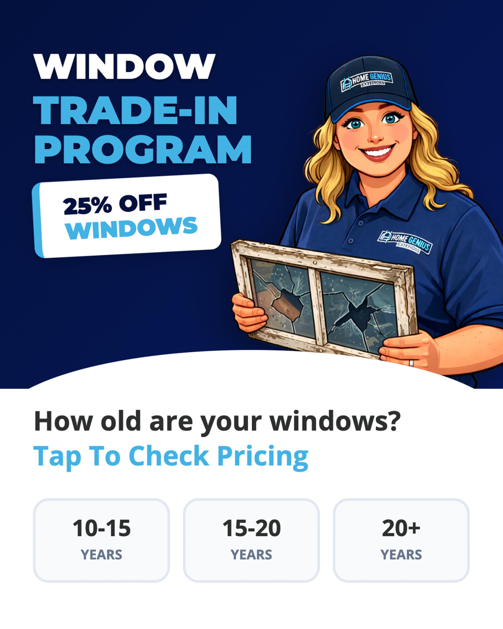 Home Genius Exteriors Facebook ad