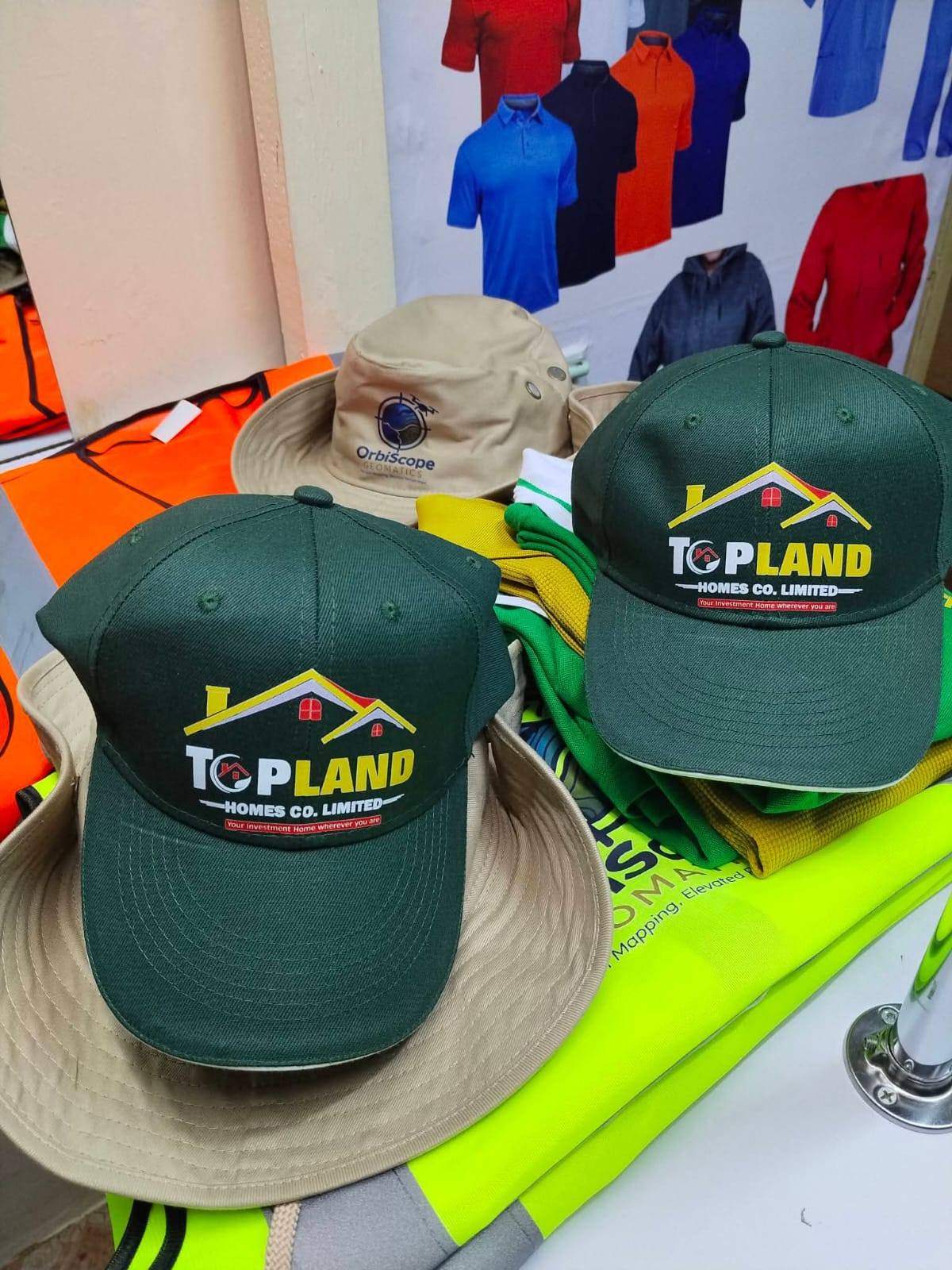Nyambura Bravil Facebook ad: We got Polo Tshirts at 500-600, Roundneck 350-400,Caps…