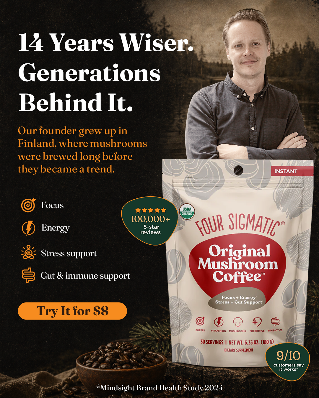 Four Sigmatic Facebook ad