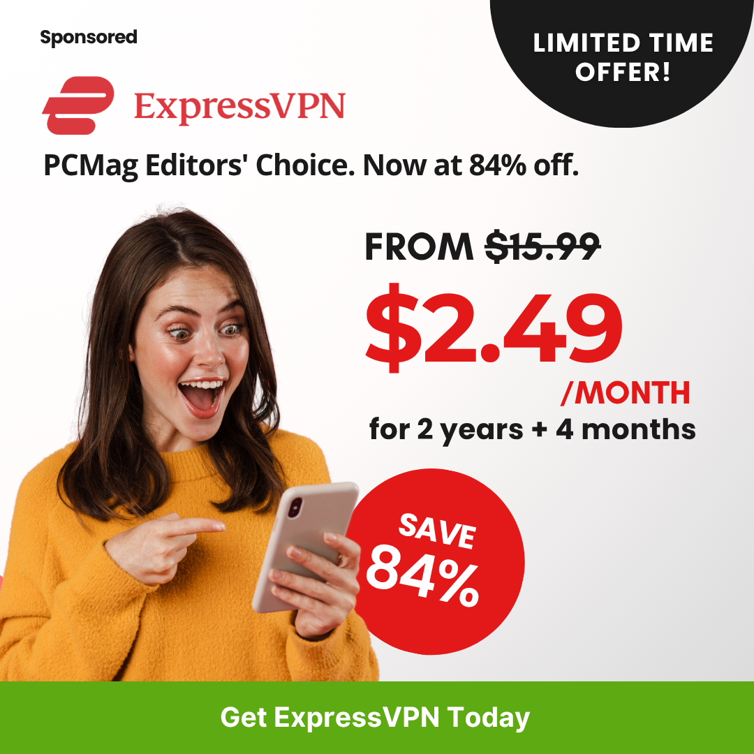 Best VPN Deals 2026 Facebook ad: ExpressVPN Special Deal: 84% off