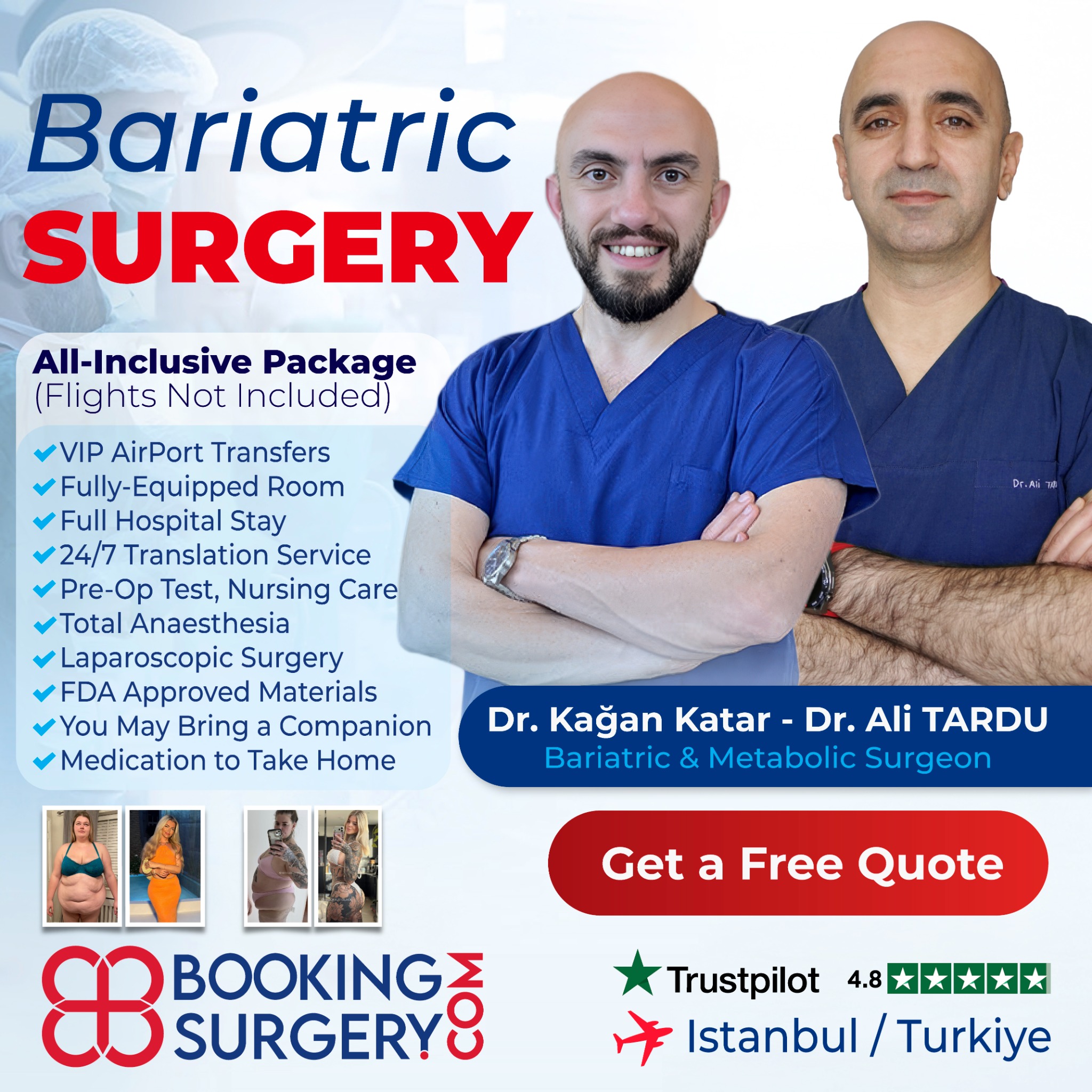 Booking Surgery Facebook ad: Gastric Sleeve in Turkey