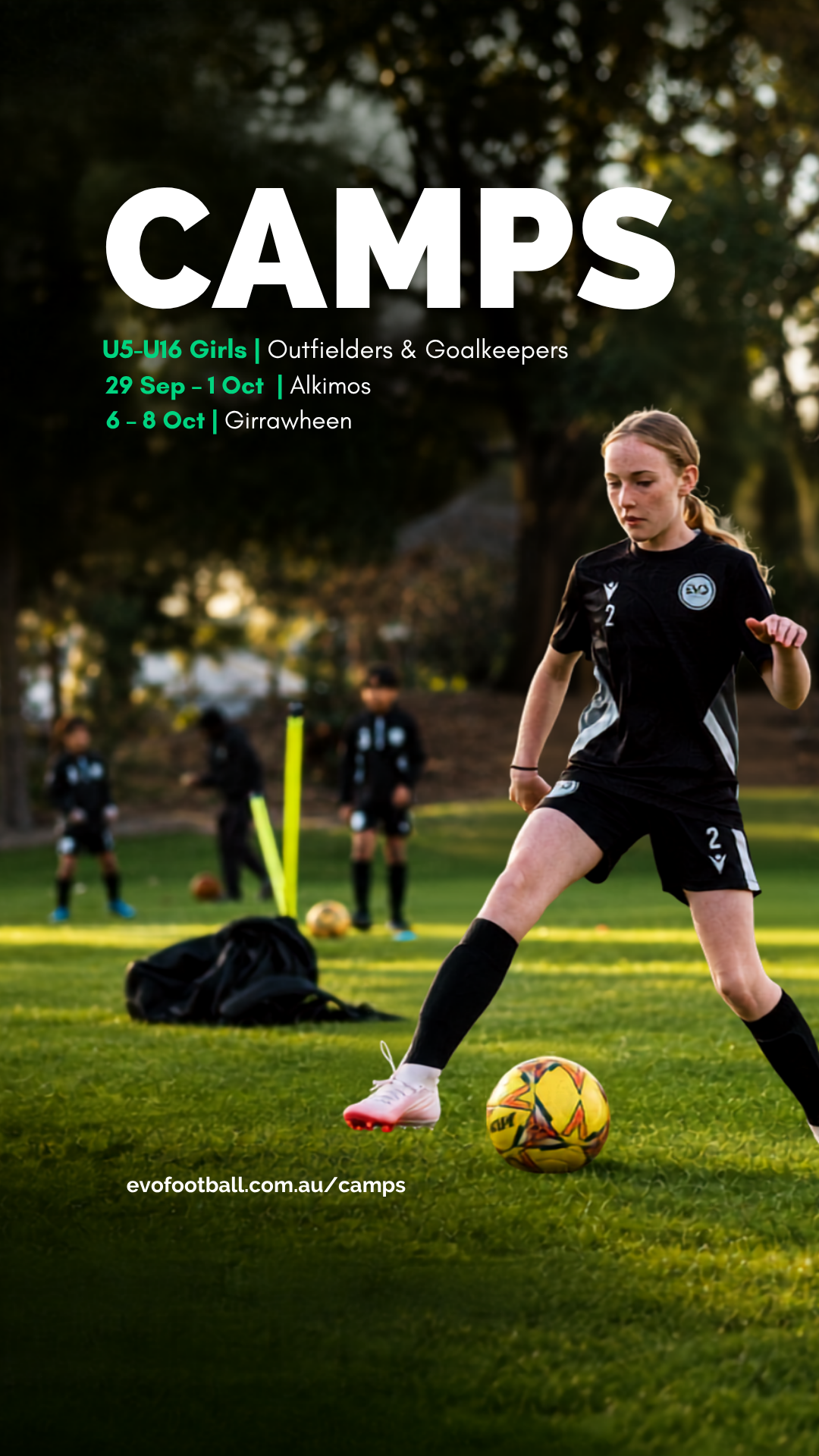 EVO Football Facebook ad: Alkimos & Girrawheen Locations