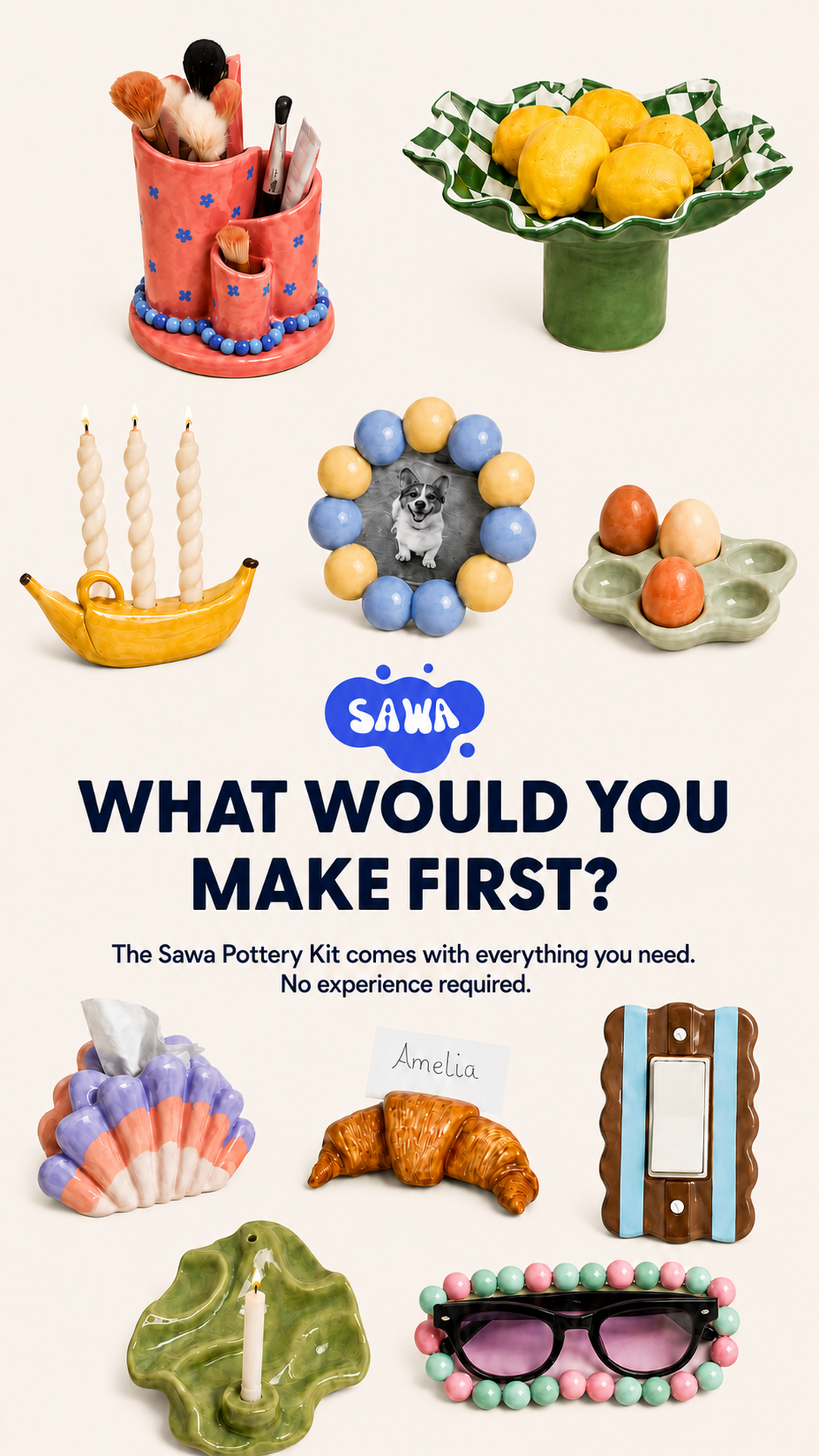 SAWA Studio Facebook ad: What Will You Make First?