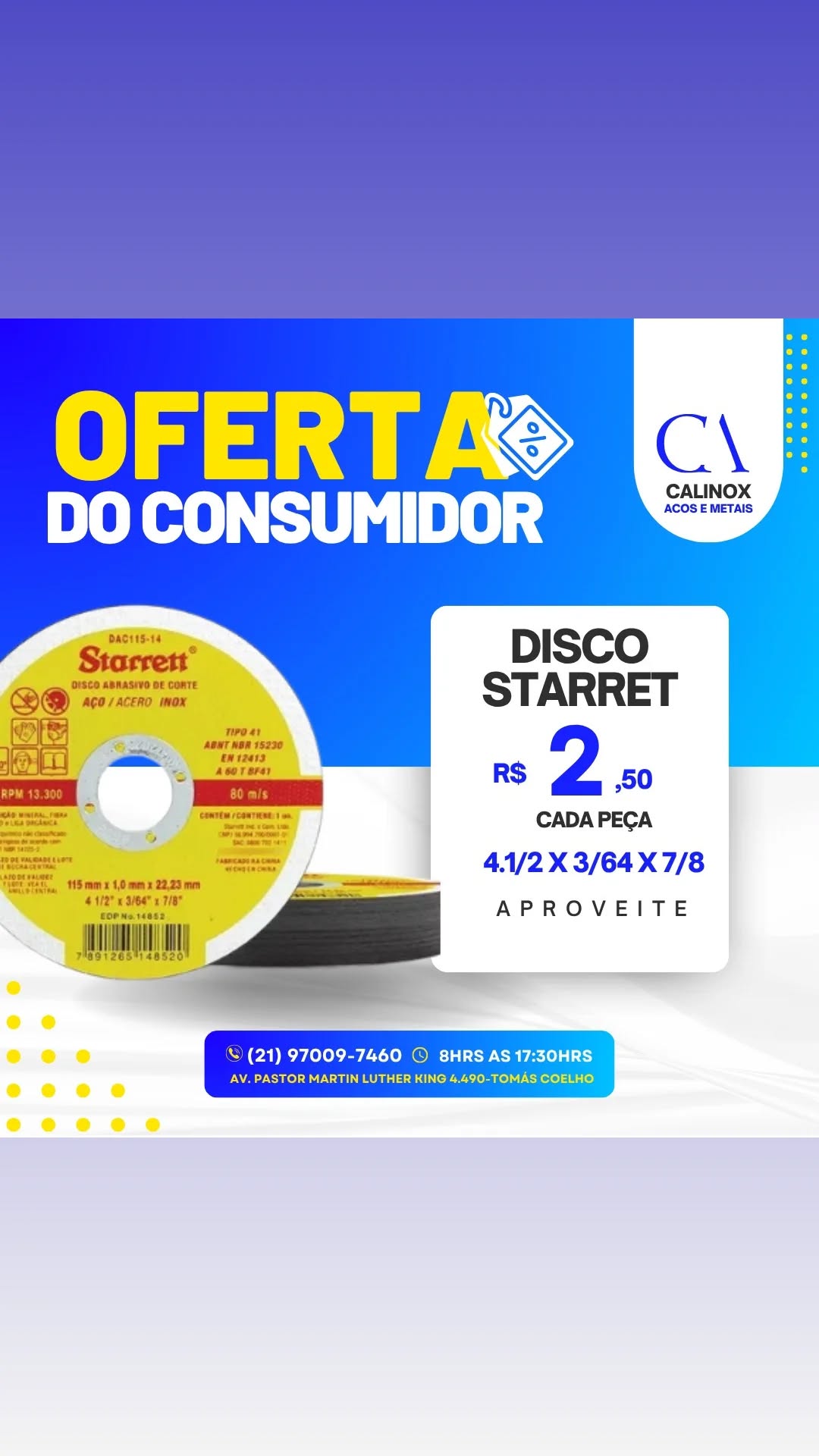 Calinox Aços e Metais Ltda Facebook ad: Comércio de Aços e Metais | Calinox