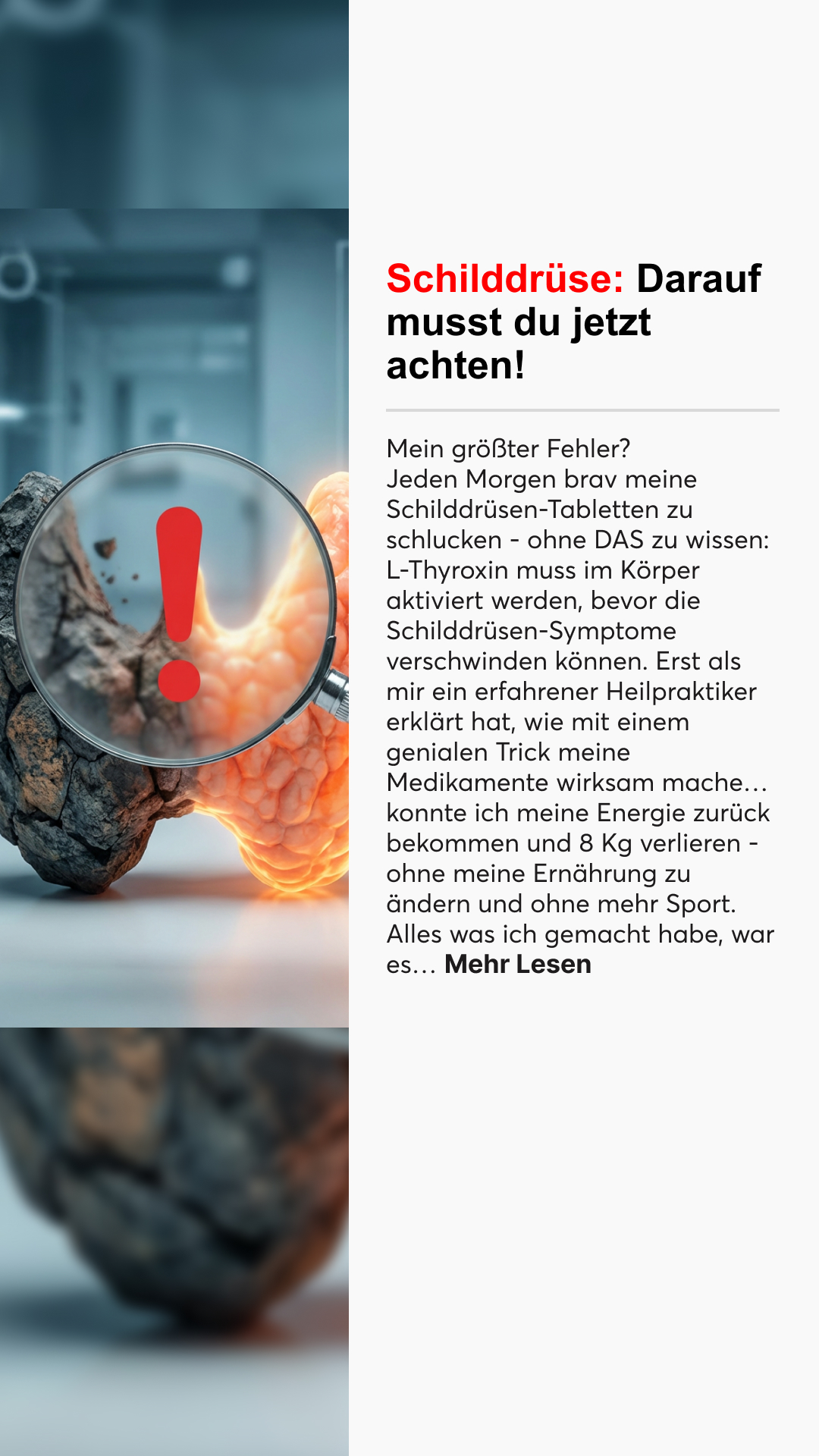 Mission Schilddrüse Facebook ad