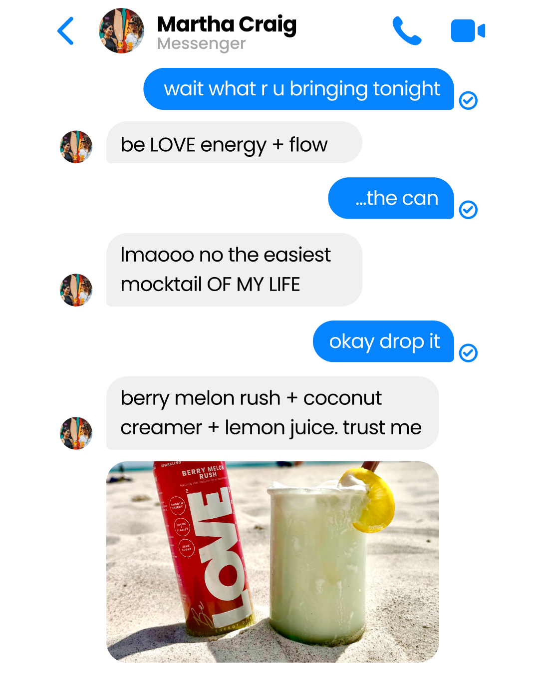 Drink Love Facebook ad