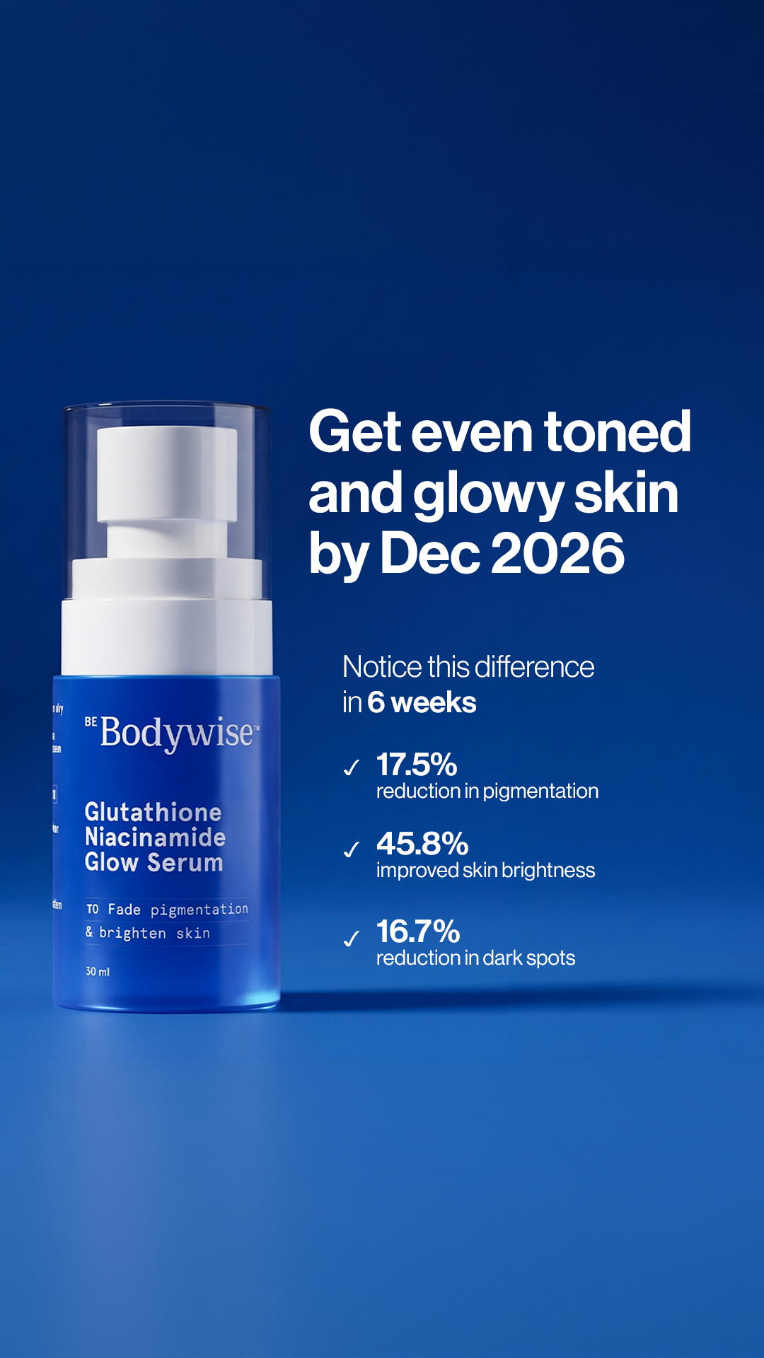 Be Bodywise AE Facebook ad: Fade Pigmentation. Find Your Glow